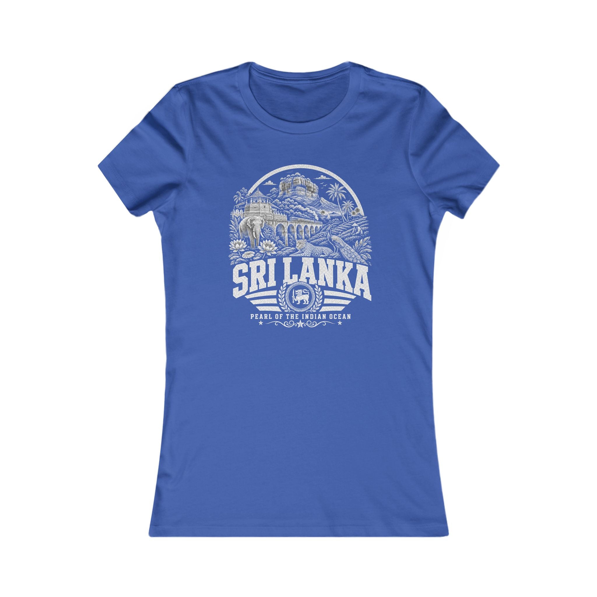 Camiseta feminina "Sri Lanka Pérola do Oceano Índico"
