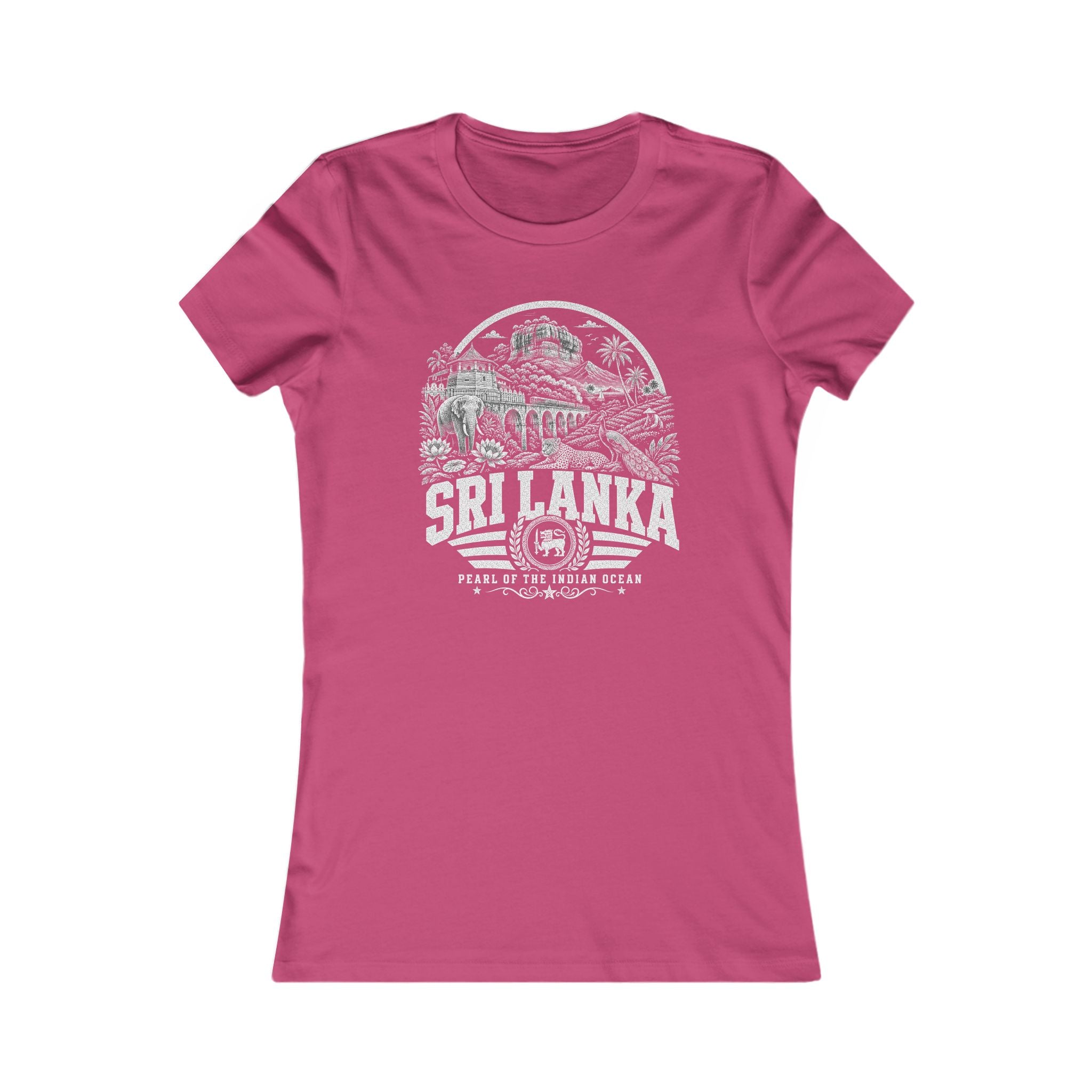Camiseta feminina "Sri Lanka Pérola do Oceano Índico"