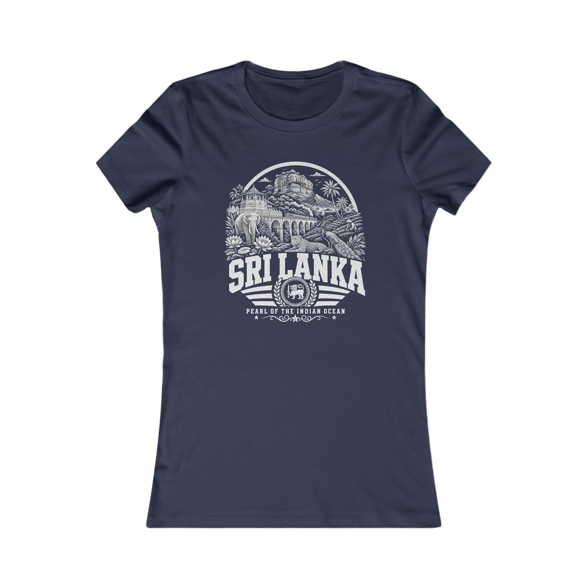 Camiseta feminina "Sri Lanka Pérola do Oceano Índico"