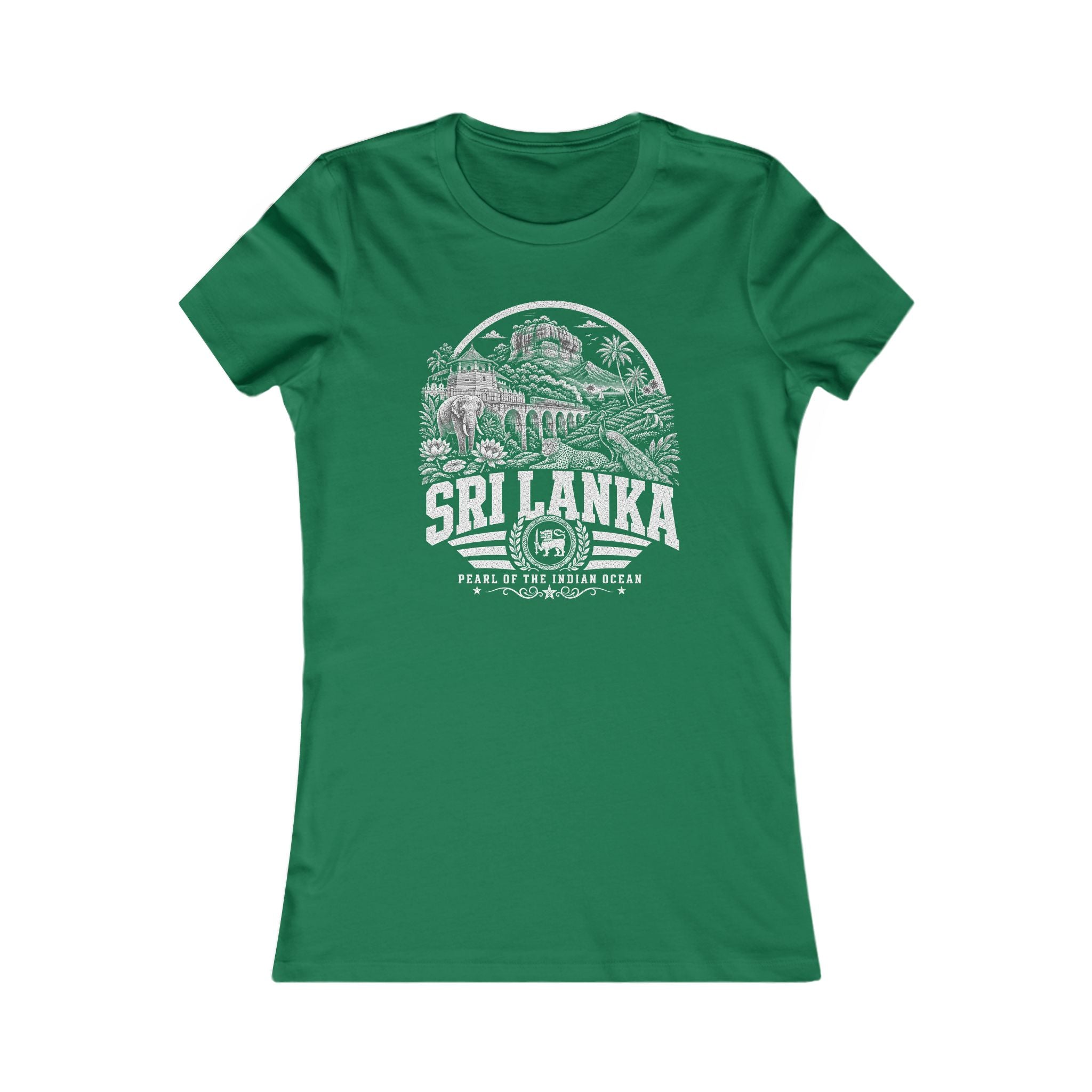 Camiseta feminina "Sri Lanka Pérola do Oceano Índico"