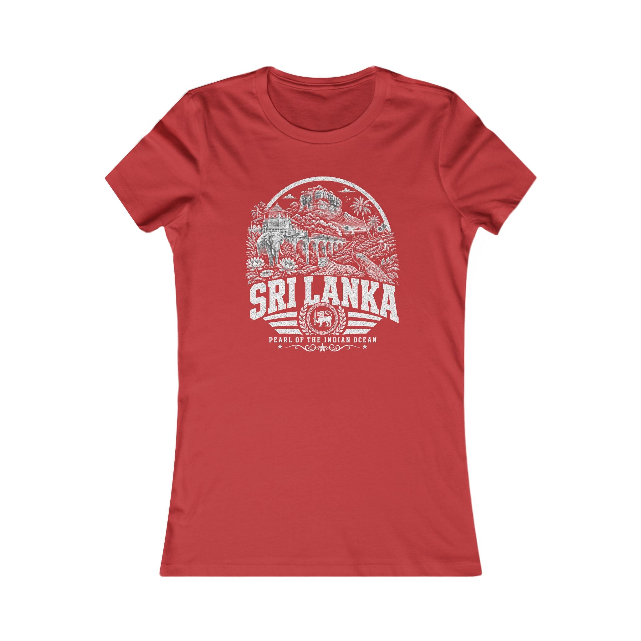 Camiseta feminina "Sri Lanka Pérola do Oceano Índico"