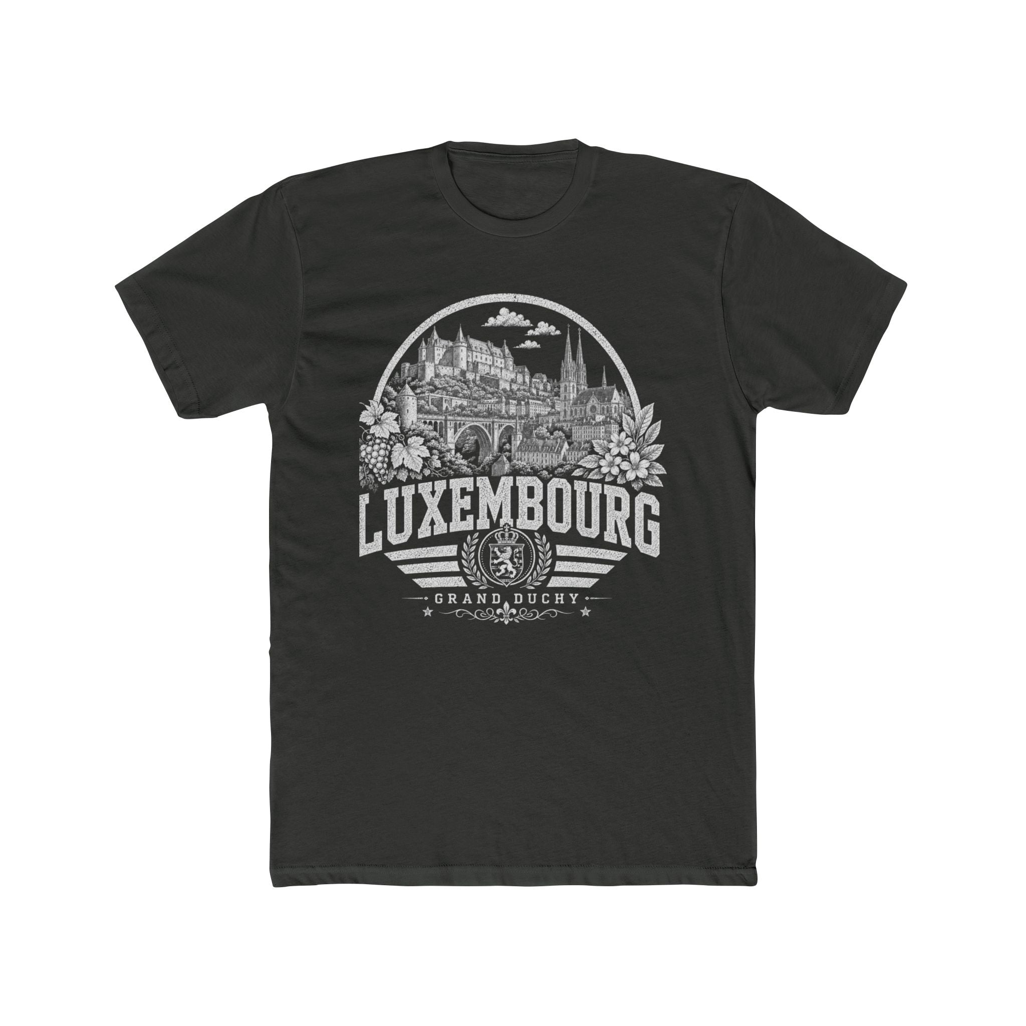 Luxembourg vintage landmarks men's tee — iconic landmark design | Nameshi Destinations (view 5)