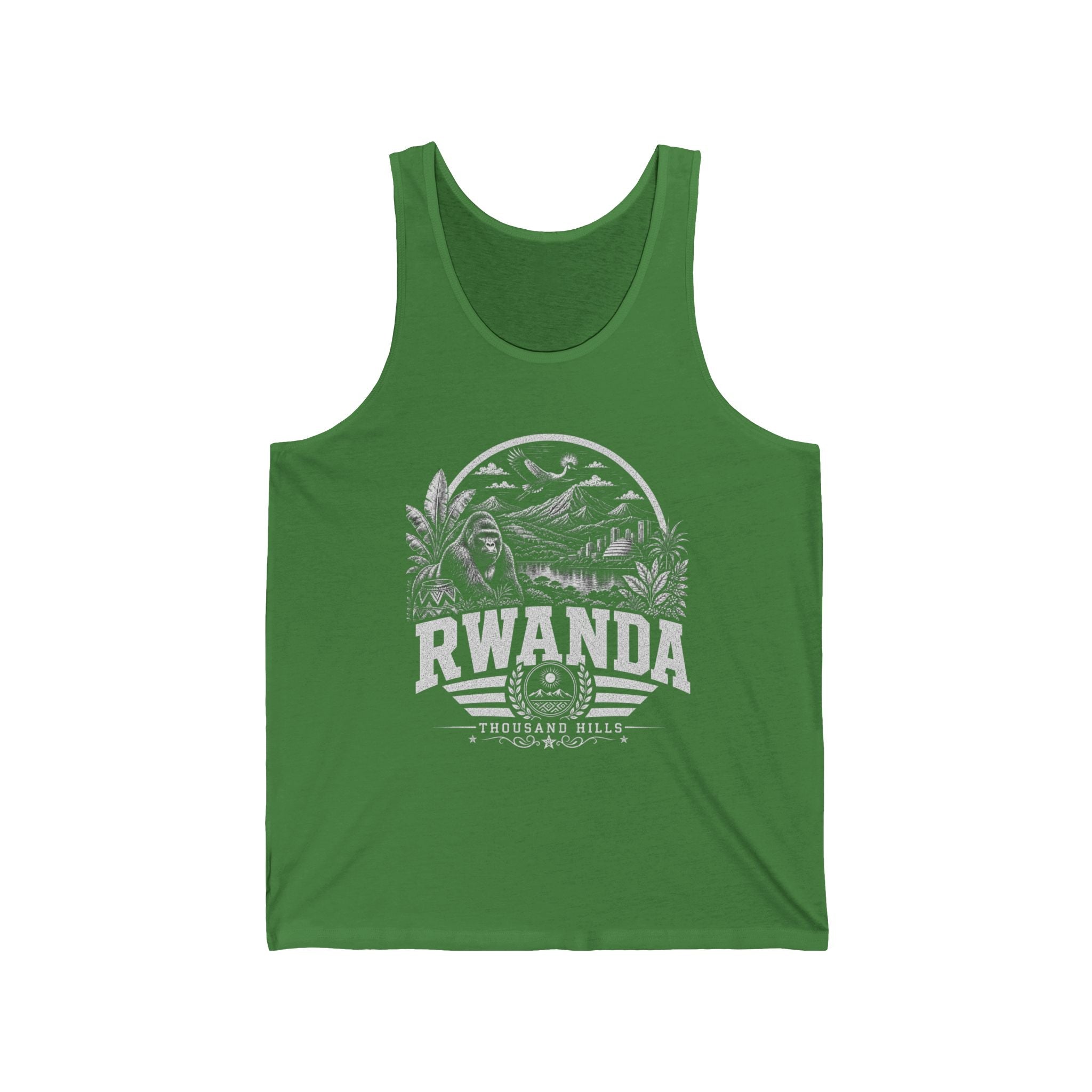 USA vintage landmarks men's tank top — iconic landmark design | Nameshi Destinations (view 3)