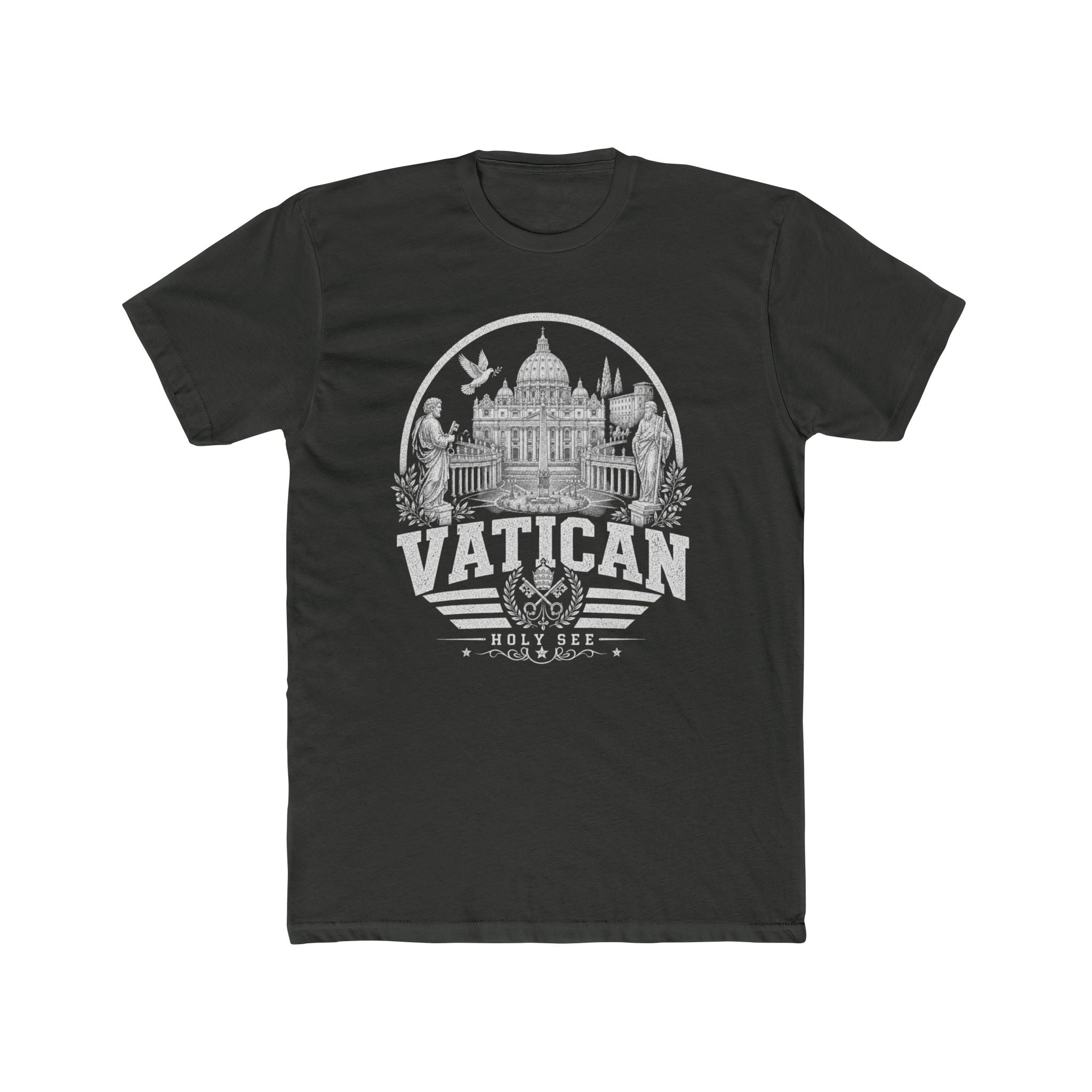 Vatican vintage landmarks men's tee — iconic landmark design | Nameshi Destinations (view 5)
