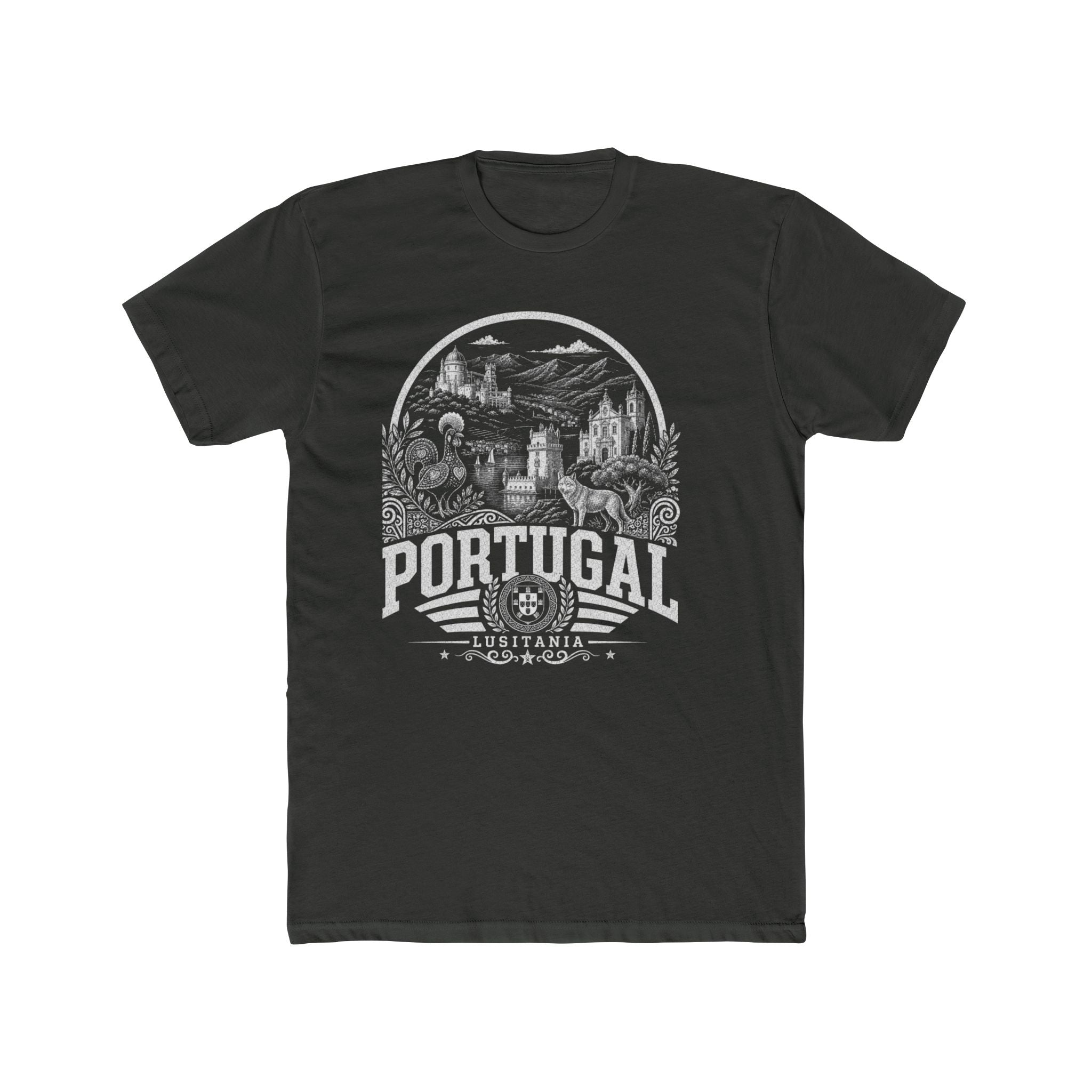 Portugal vintage landmarks men's tee — iconic landmark design | Nameshi Destinations (view 5)