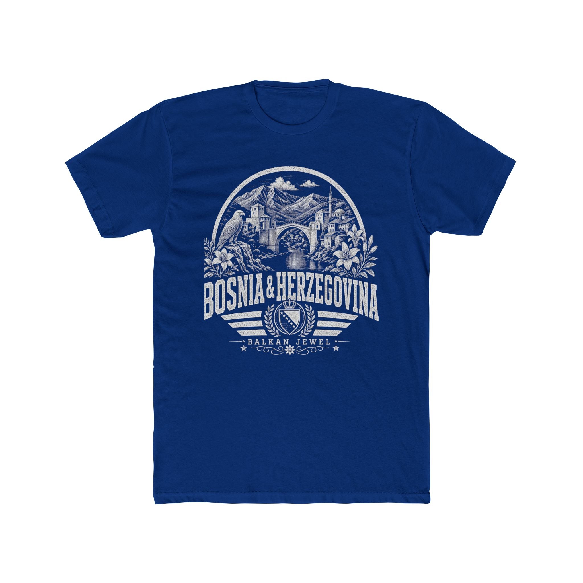 Bosnia & Herzegovina vintage landmarks men's tee — iconic landmark design | Nameshi Destinations (view 11)