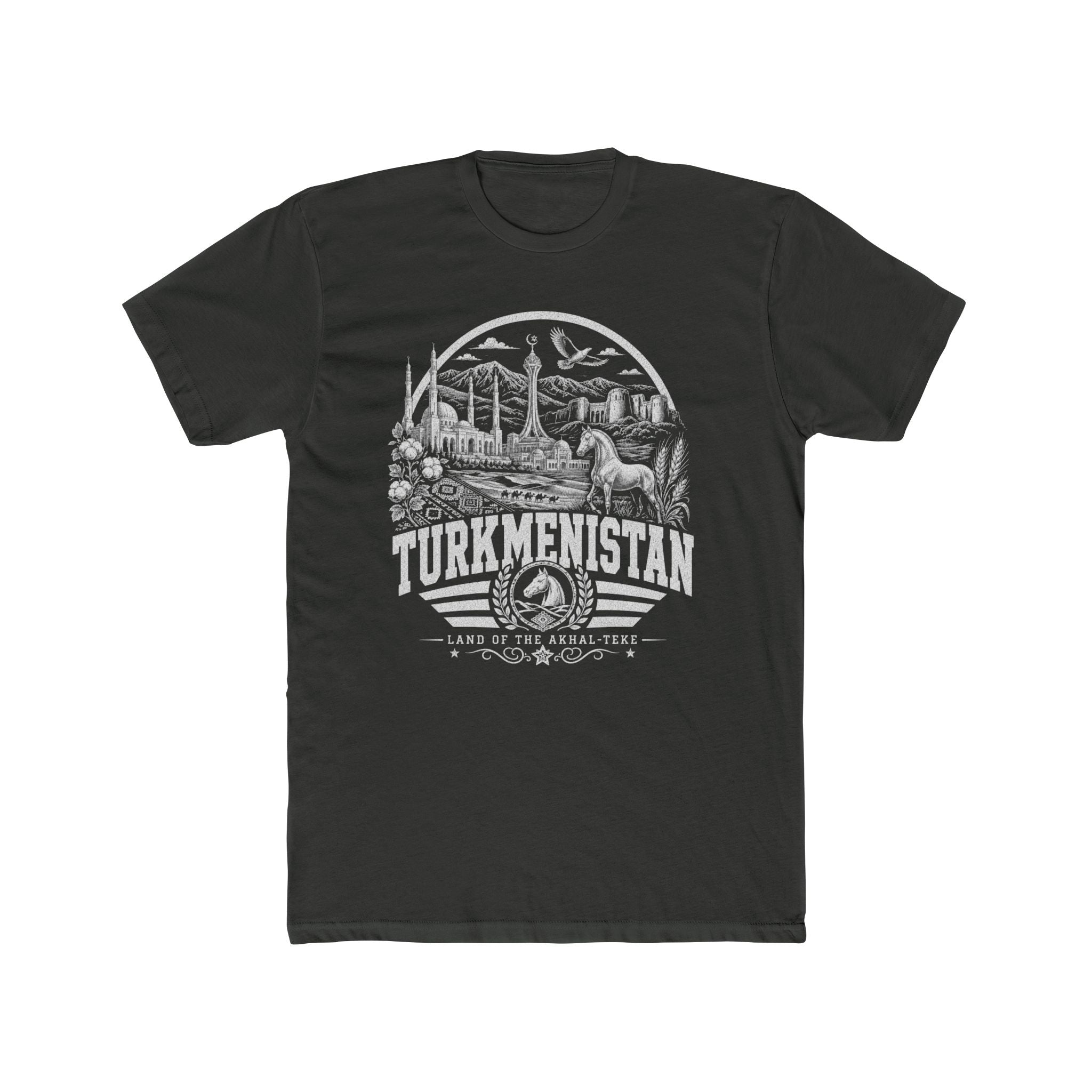 Turcomenistão, Terra do Akhal-Teke - Camiseta Masculina