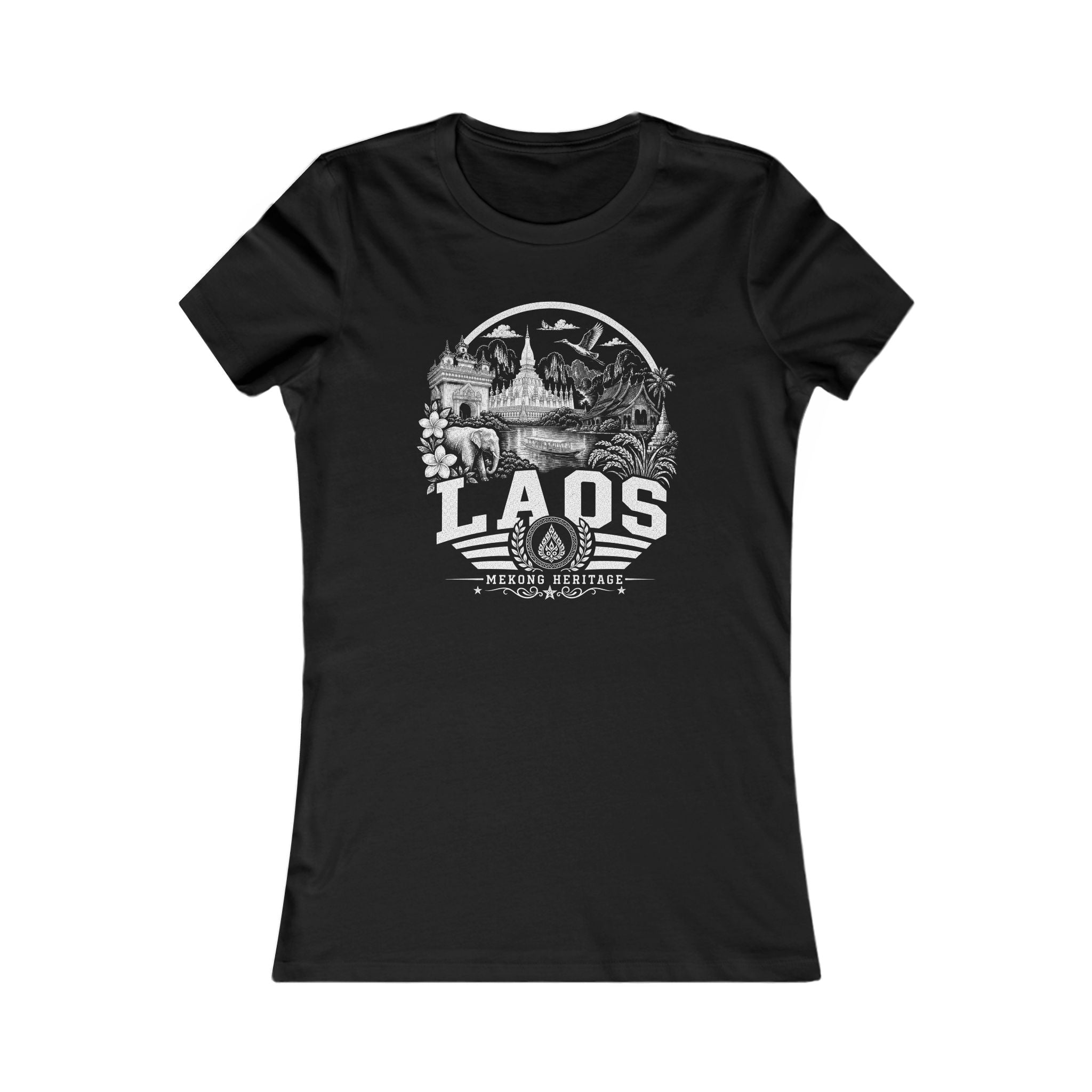 Camiseta feminina Laos Mekong Heritage