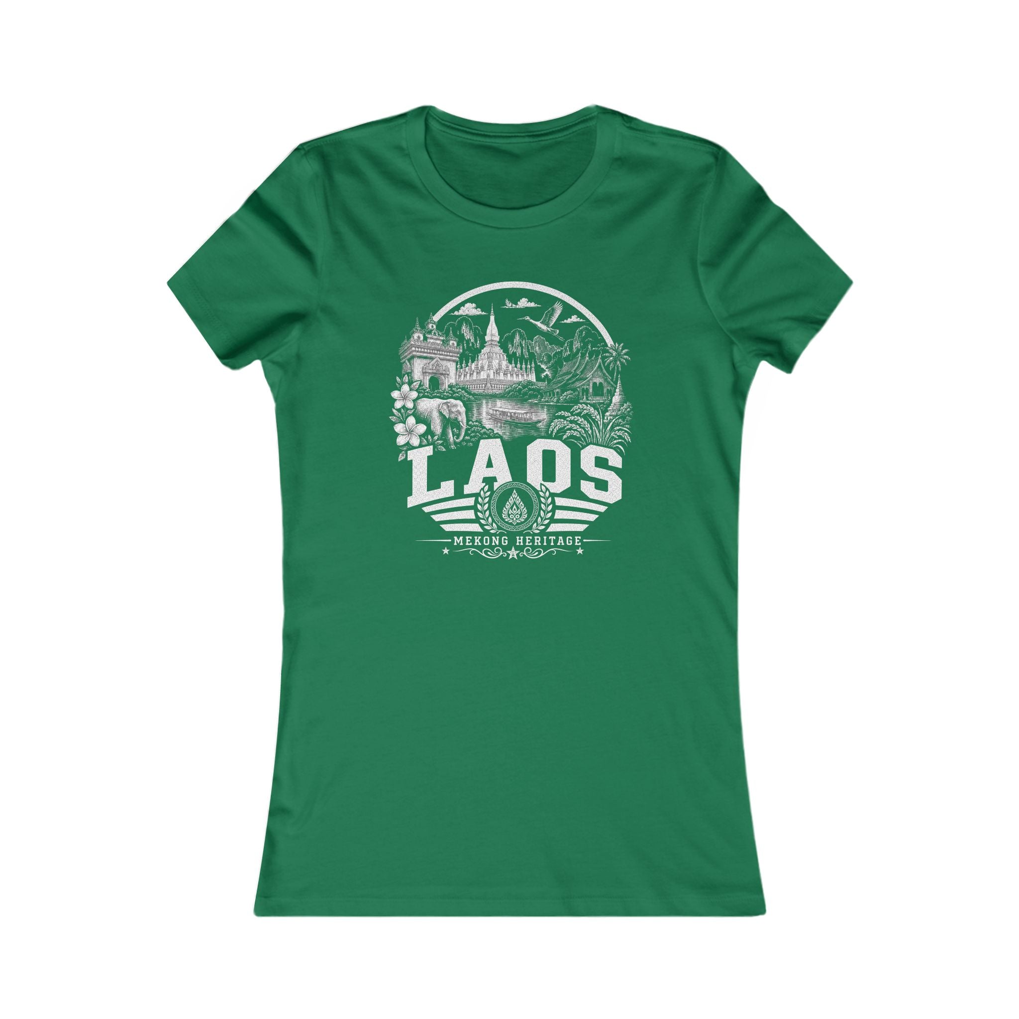 Camiseta feminina Laos Mekong Heritage