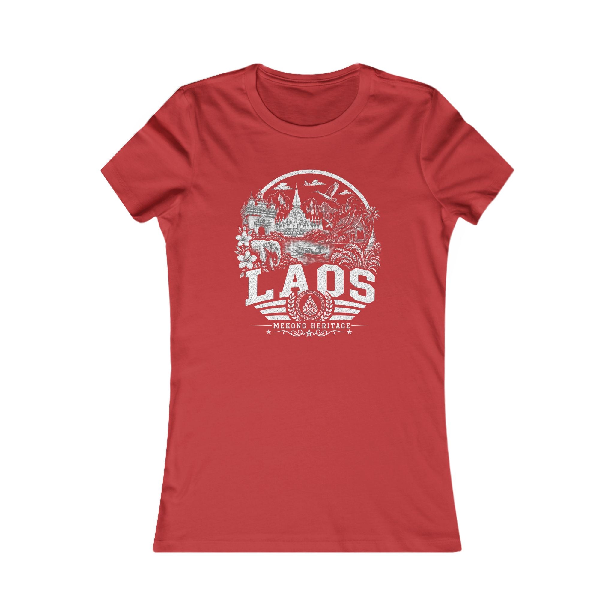 Camiseta feminina Laos Mekong Heritage