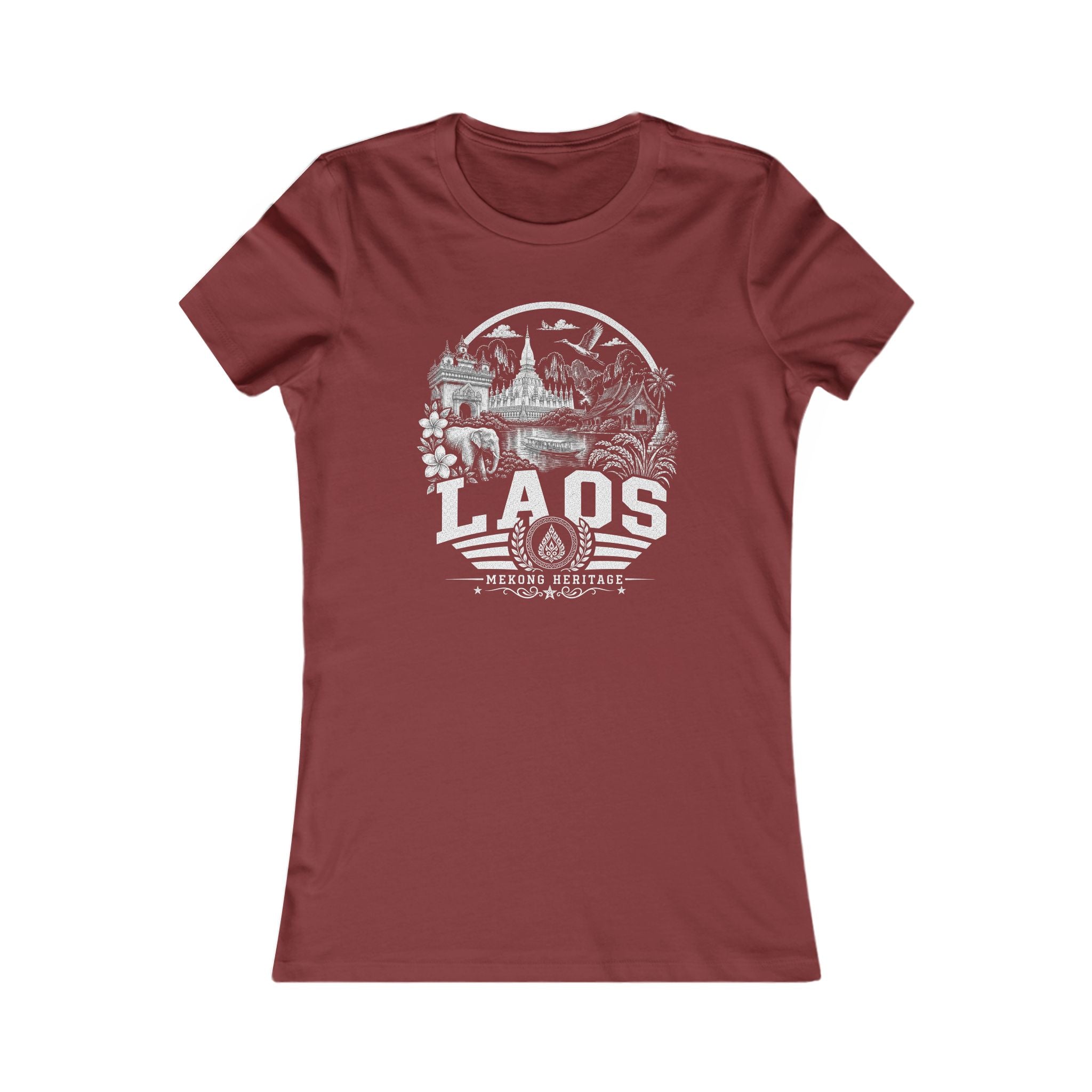 Camiseta feminina Laos Mekong Heritage