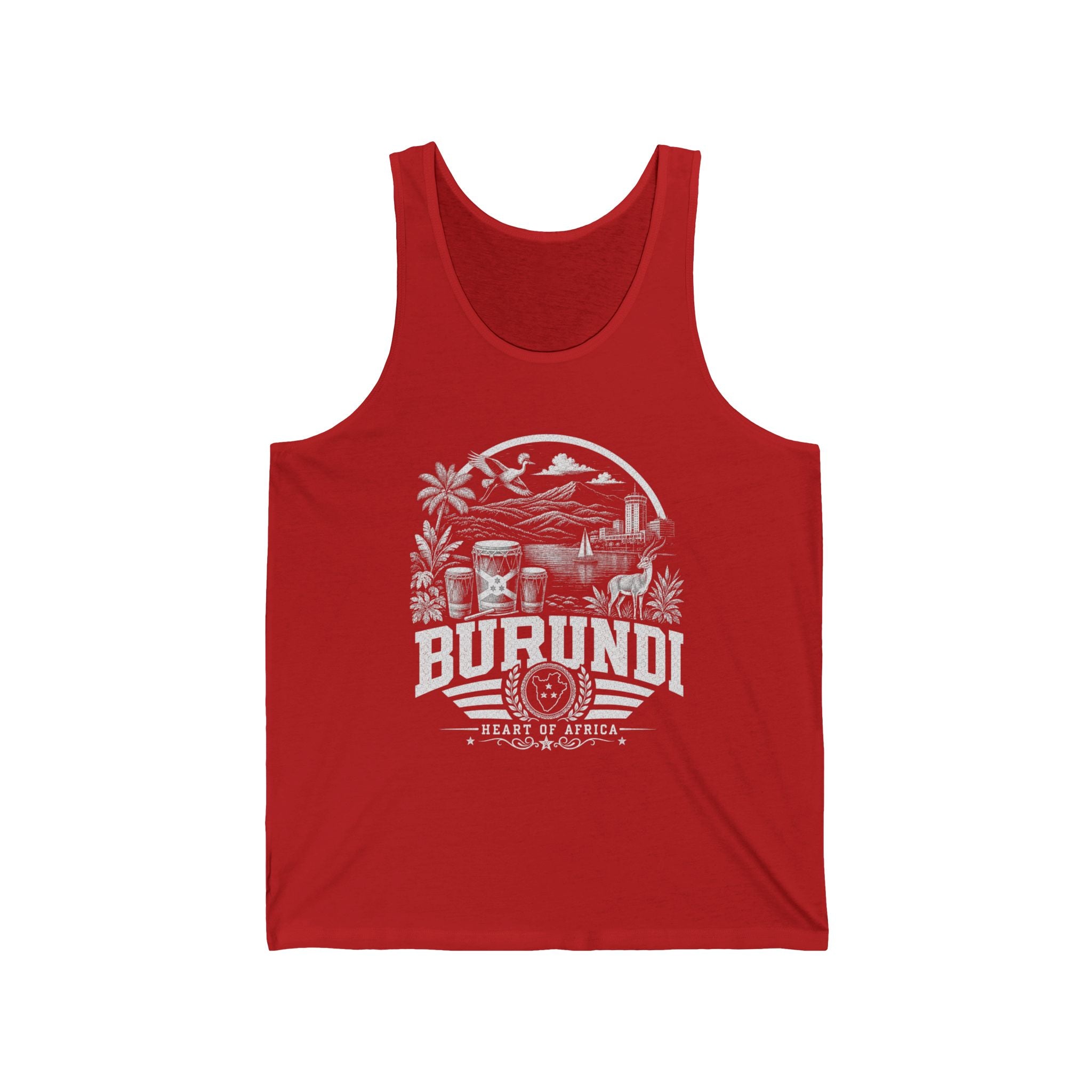 Camiseta sin mangas de hombre de Burundi