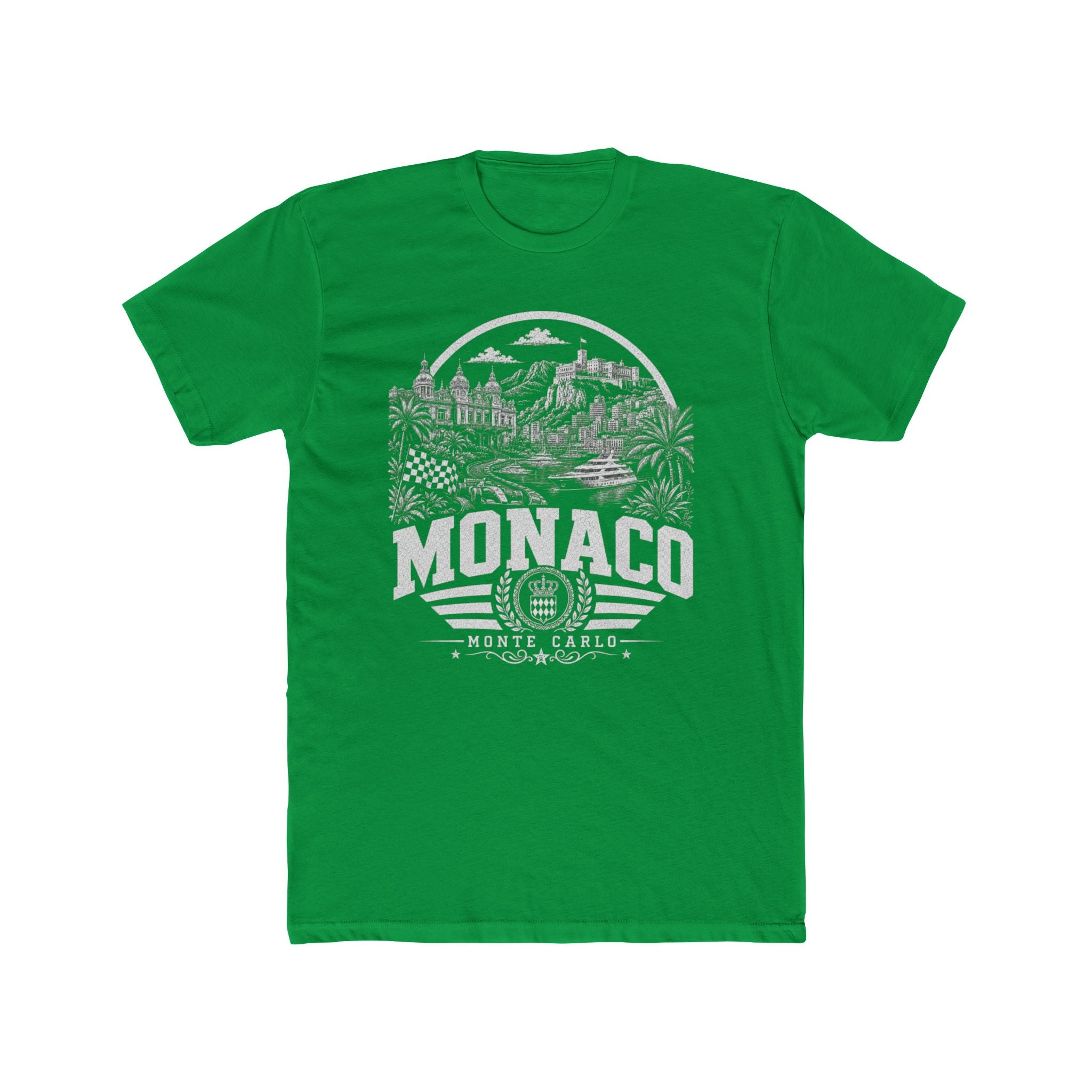 Monaco vintage landmarks men's tee — iconic landmark design | Nameshi Destinations (view 6)