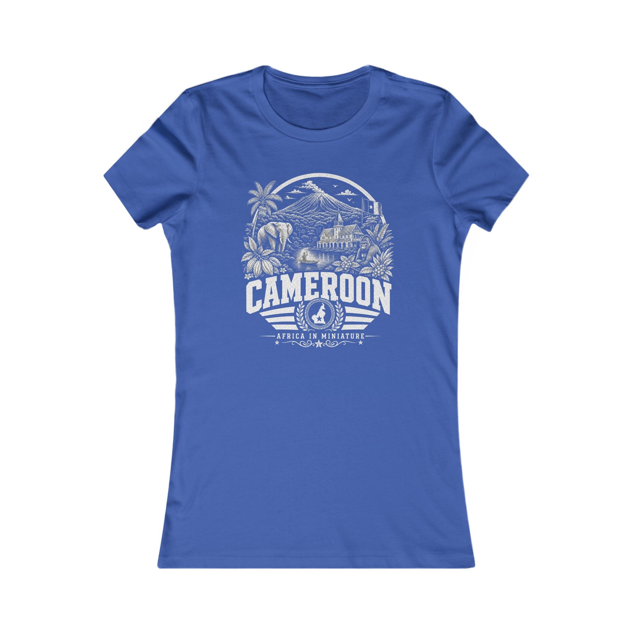 Camarões África em Miniatura Camiseta Feminina