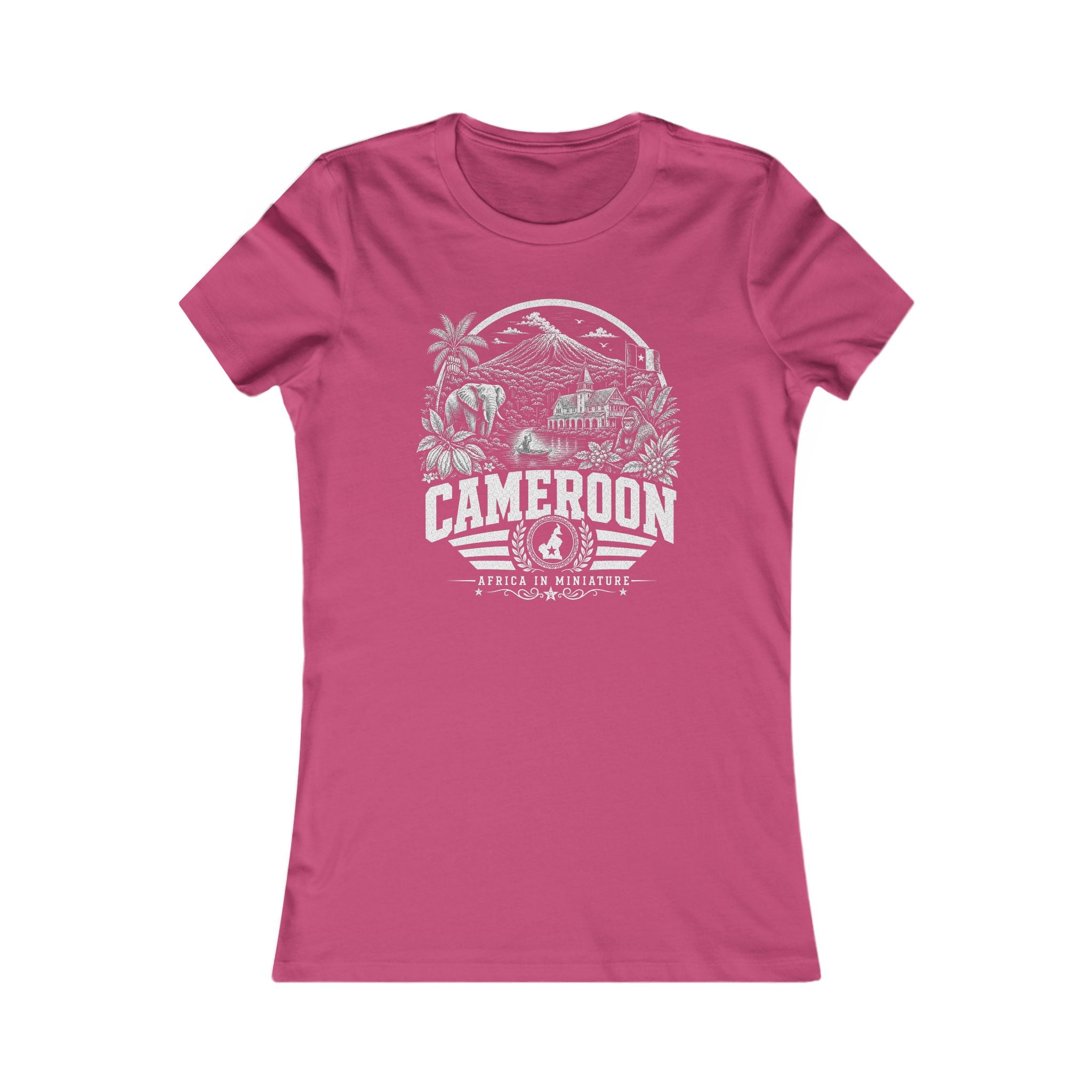 Camarões África em Miniatura Camiseta Feminina