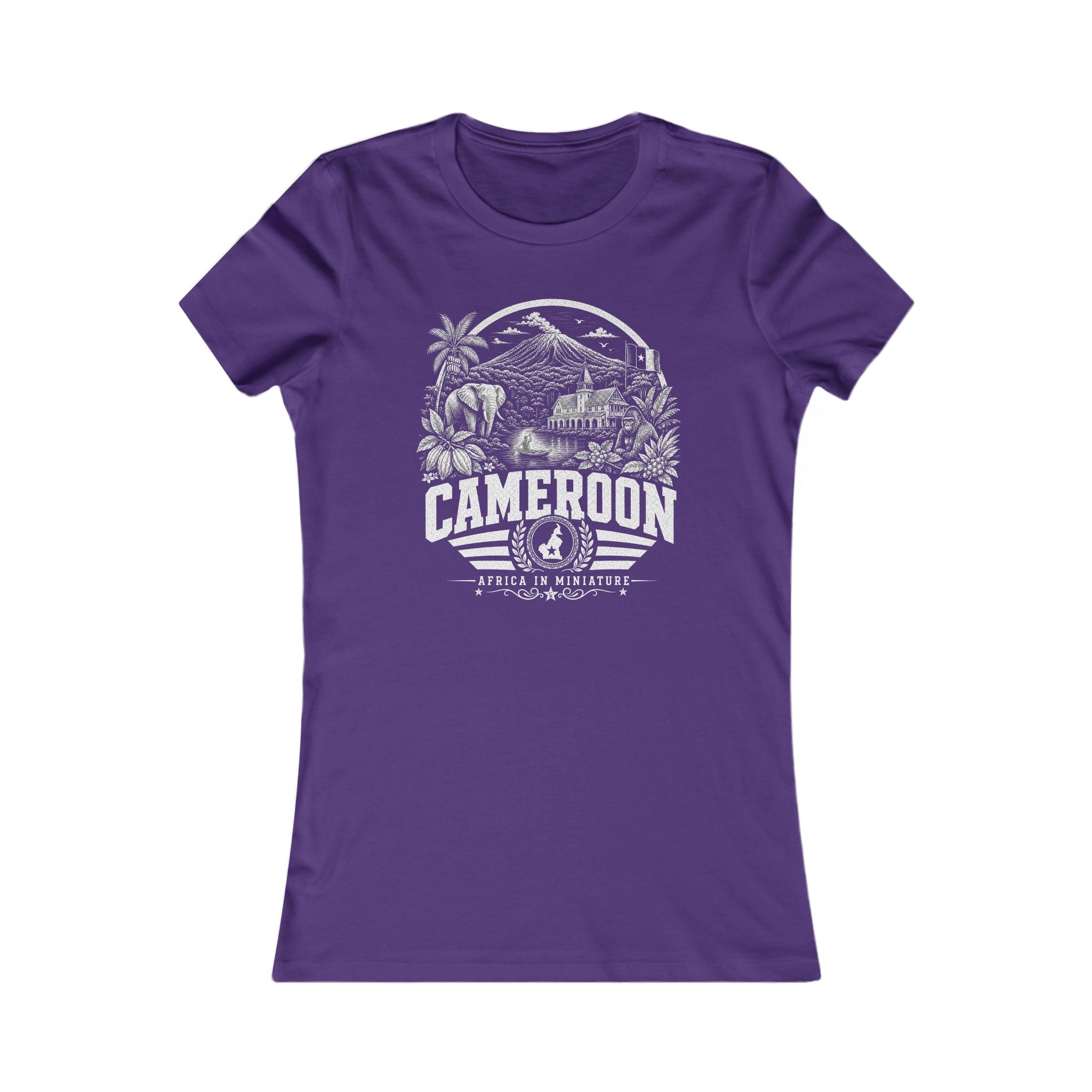 Camarões África em Miniatura Camiseta Feminina