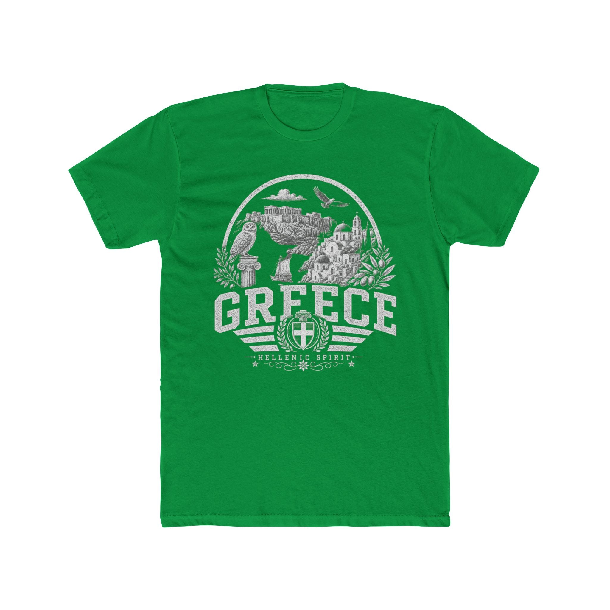 Greece vintage landmarks men's tee — iconic landmark design | Nameshi Destinations (view 6)