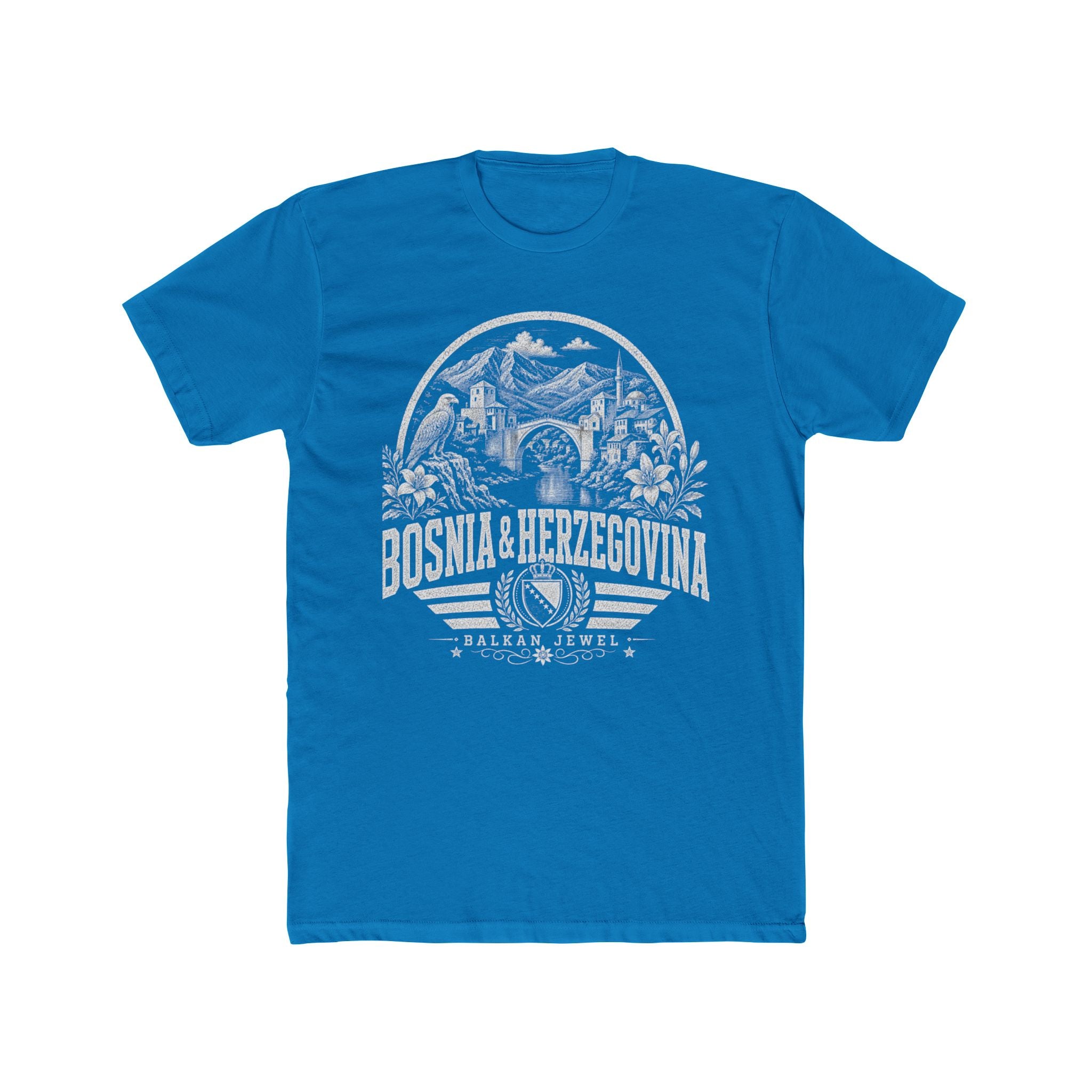 Bosnia & Herzegovina vintage landmarks men's tee — iconic landmark design | Nameshi Destinations (view 9)