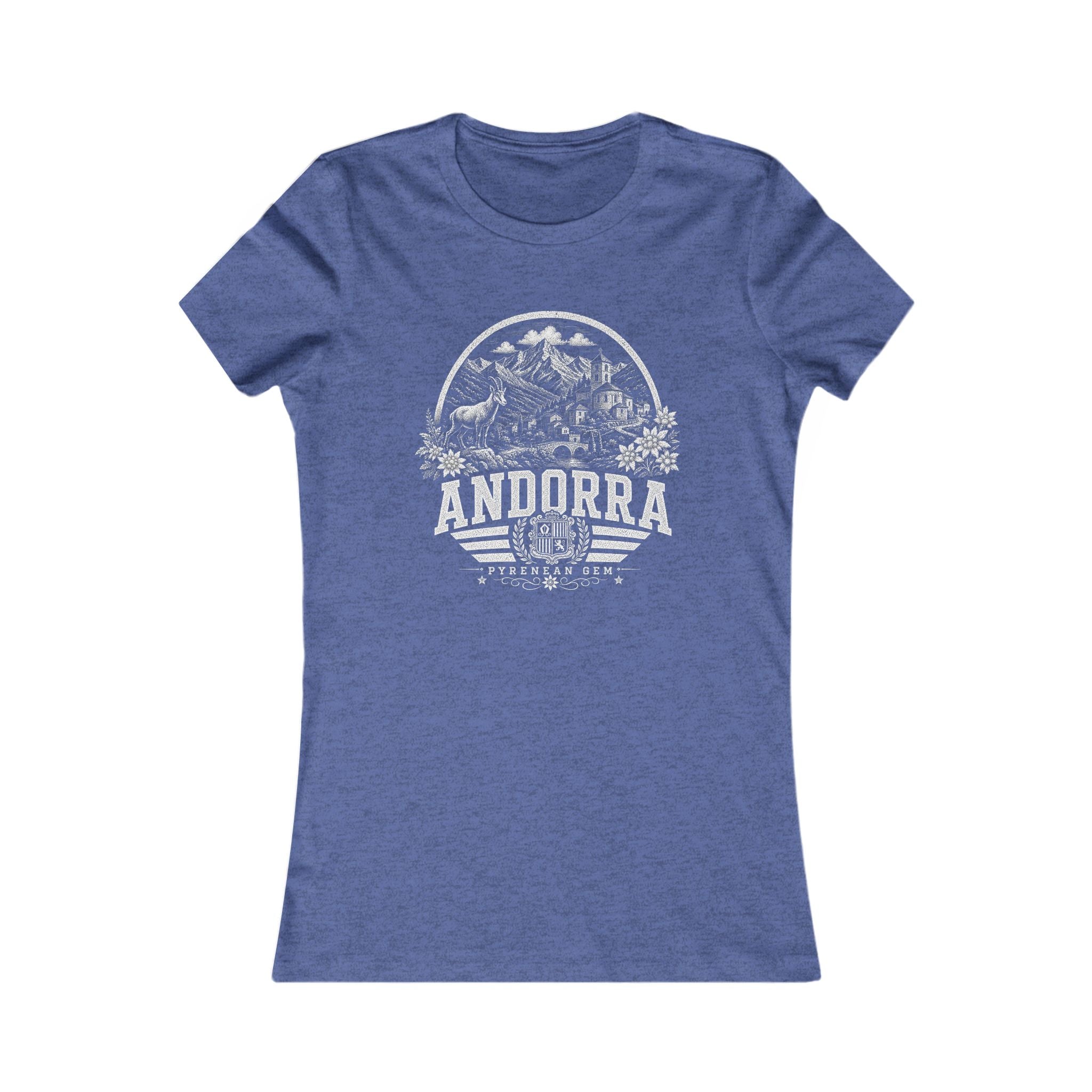 Andorra vintage landmarks women's tee — iconic landmark design | Nameshi Destinations (view 13)