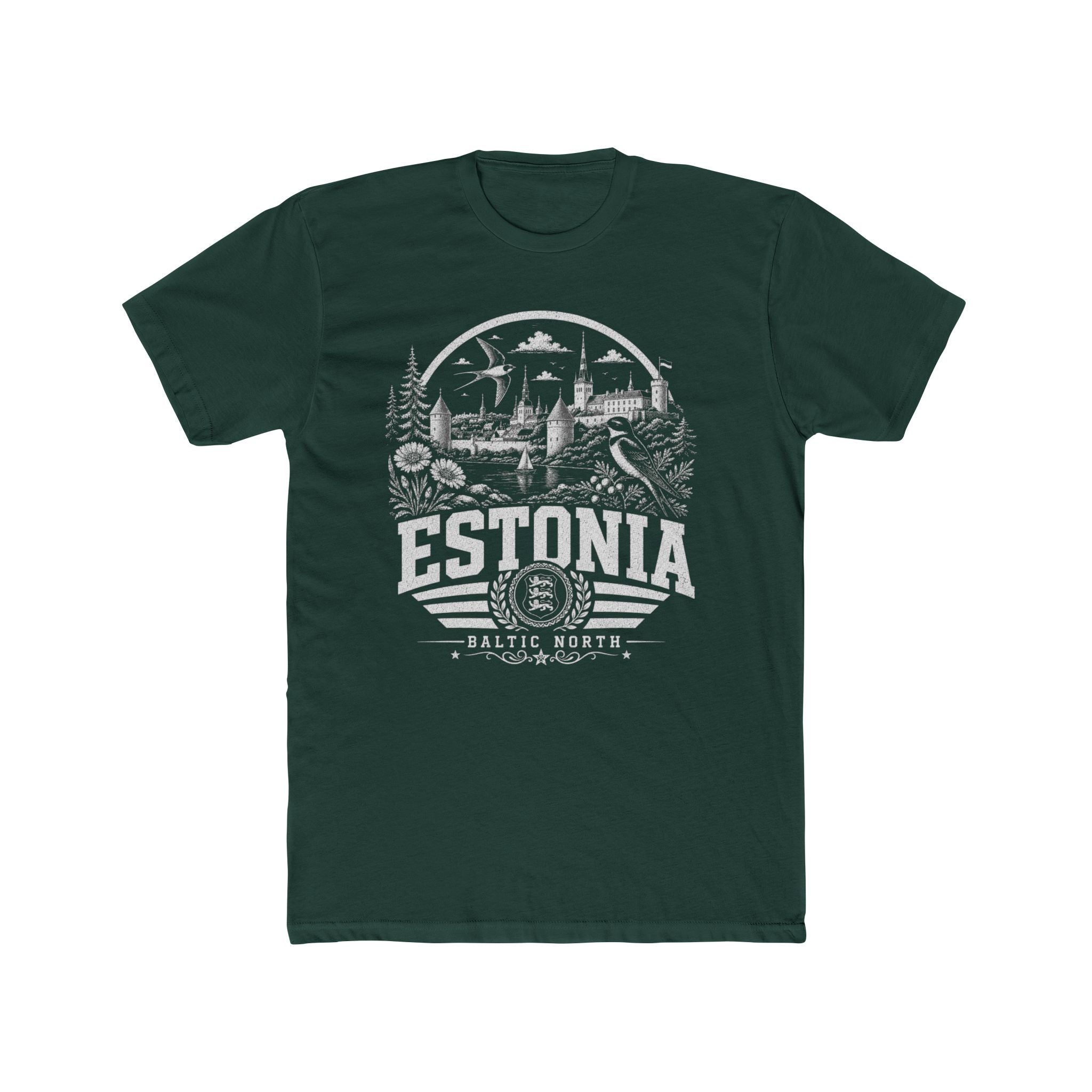 Estonia vintage landmarks men's tee — iconic landmark design | Nameshi Destinations (view 7)