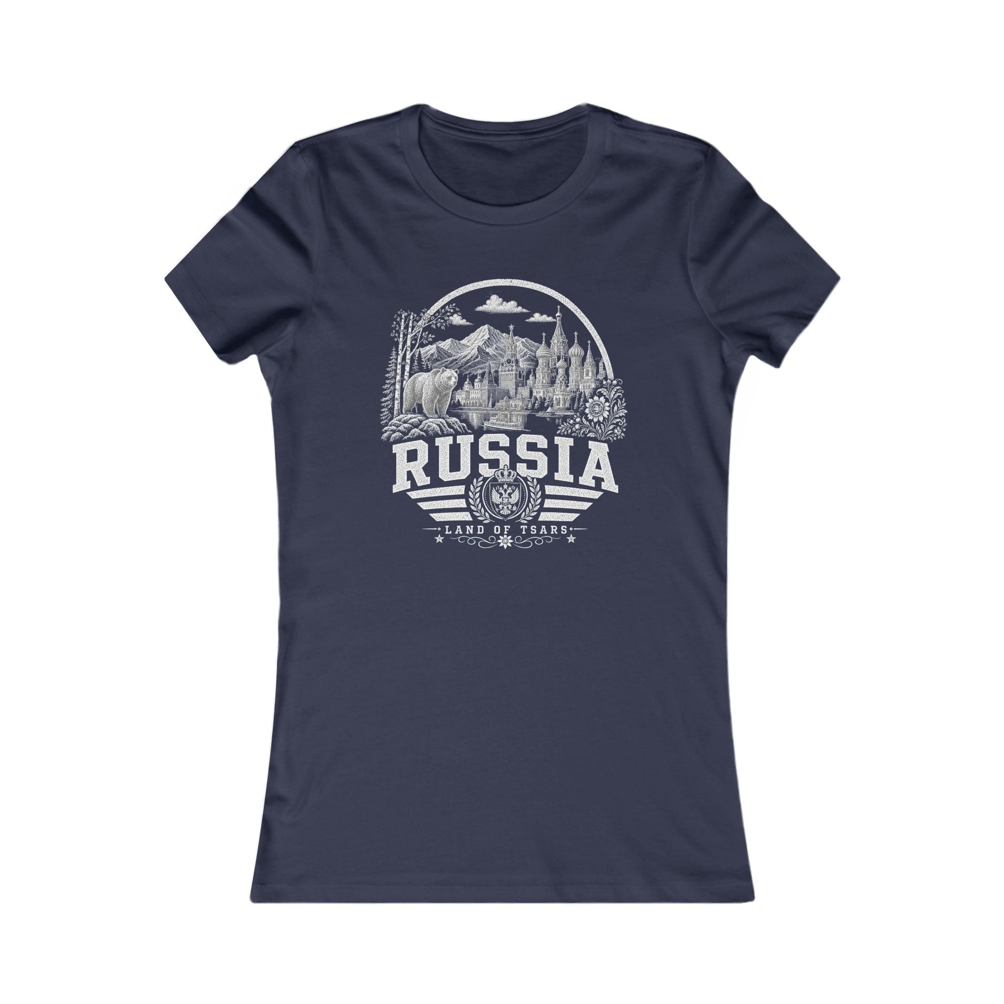 Russia vintage landmarks women's tee — iconic landmark design | Nameshi Destinations (view 5)