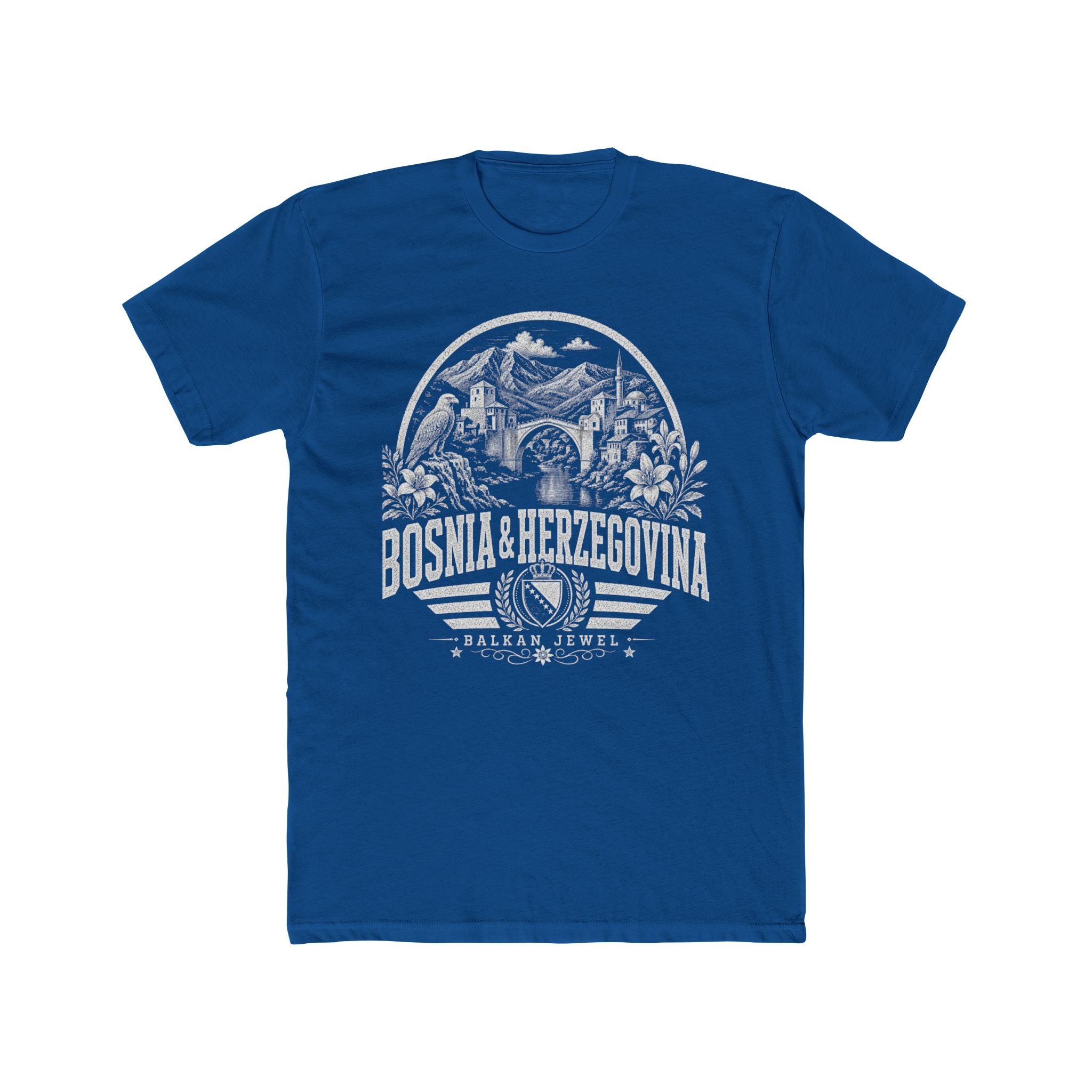 Bosnia & Herzegovina vintage landmarks men's tee — iconic landmark design | Nameshi Destinations (view 10)