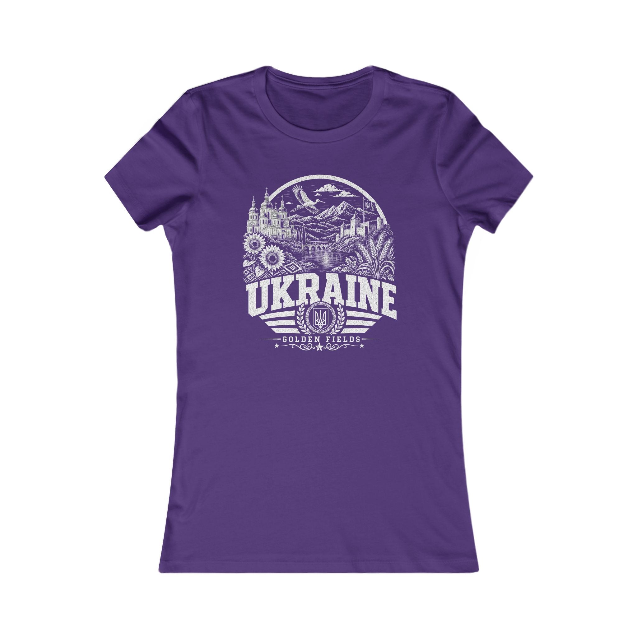 Ukraine vintage landmarks women's tee — iconic landmark design | Nameshi Destinations (view 6)