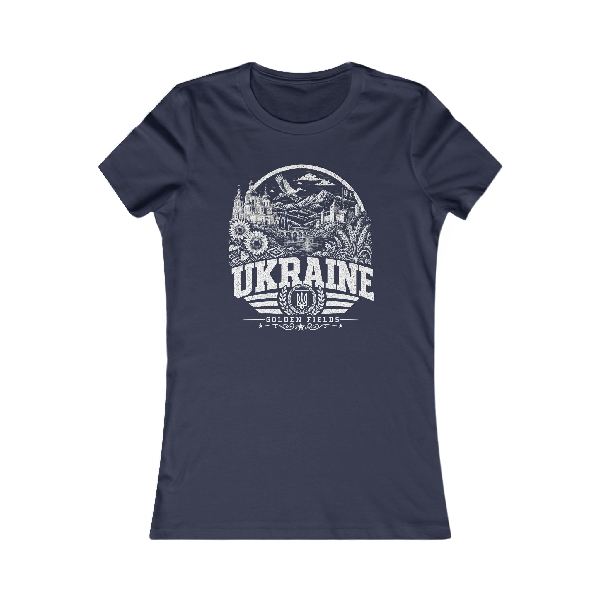 Ukraine vintage landmarks women's tee — iconic landmark design | Nameshi Destinations (view 5)