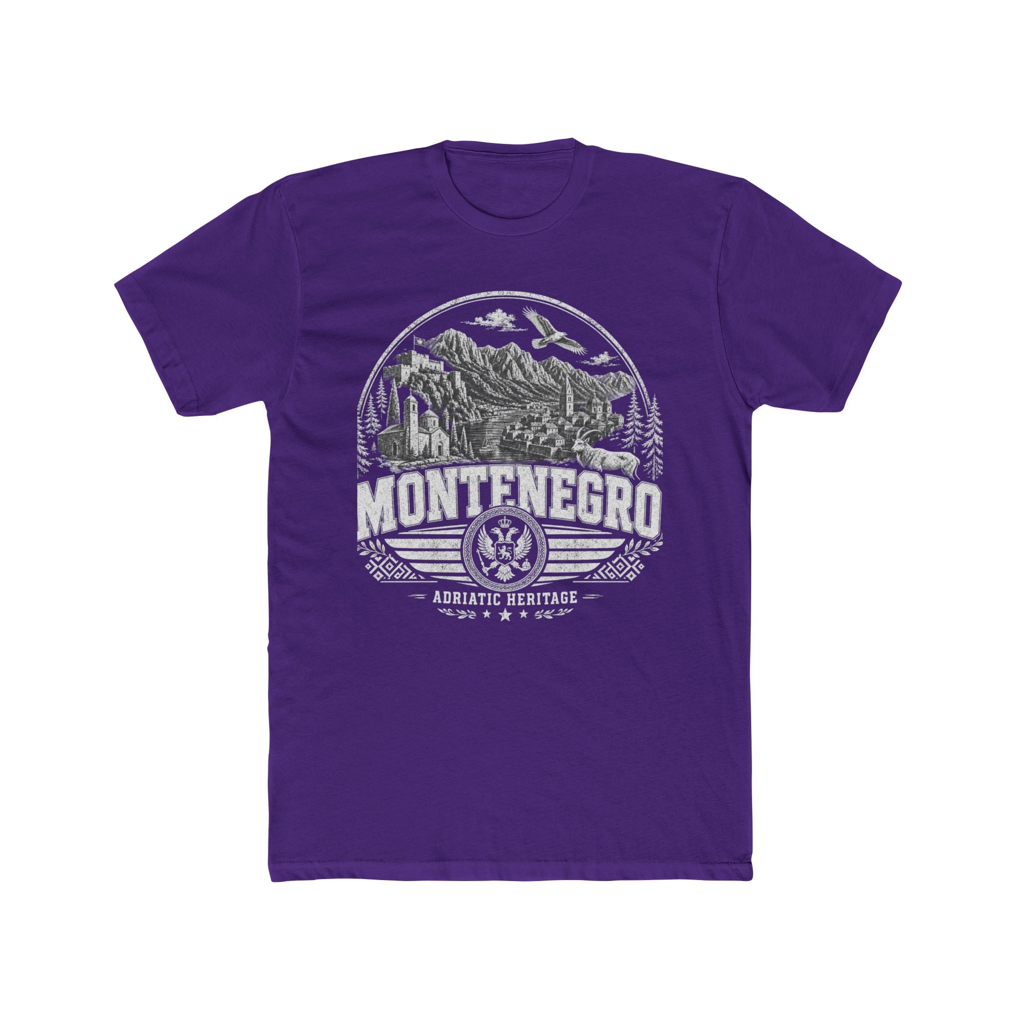 Montenegro vintage landmarks men's tee — iconic landmark design | Nameshi Destinations (view 13)