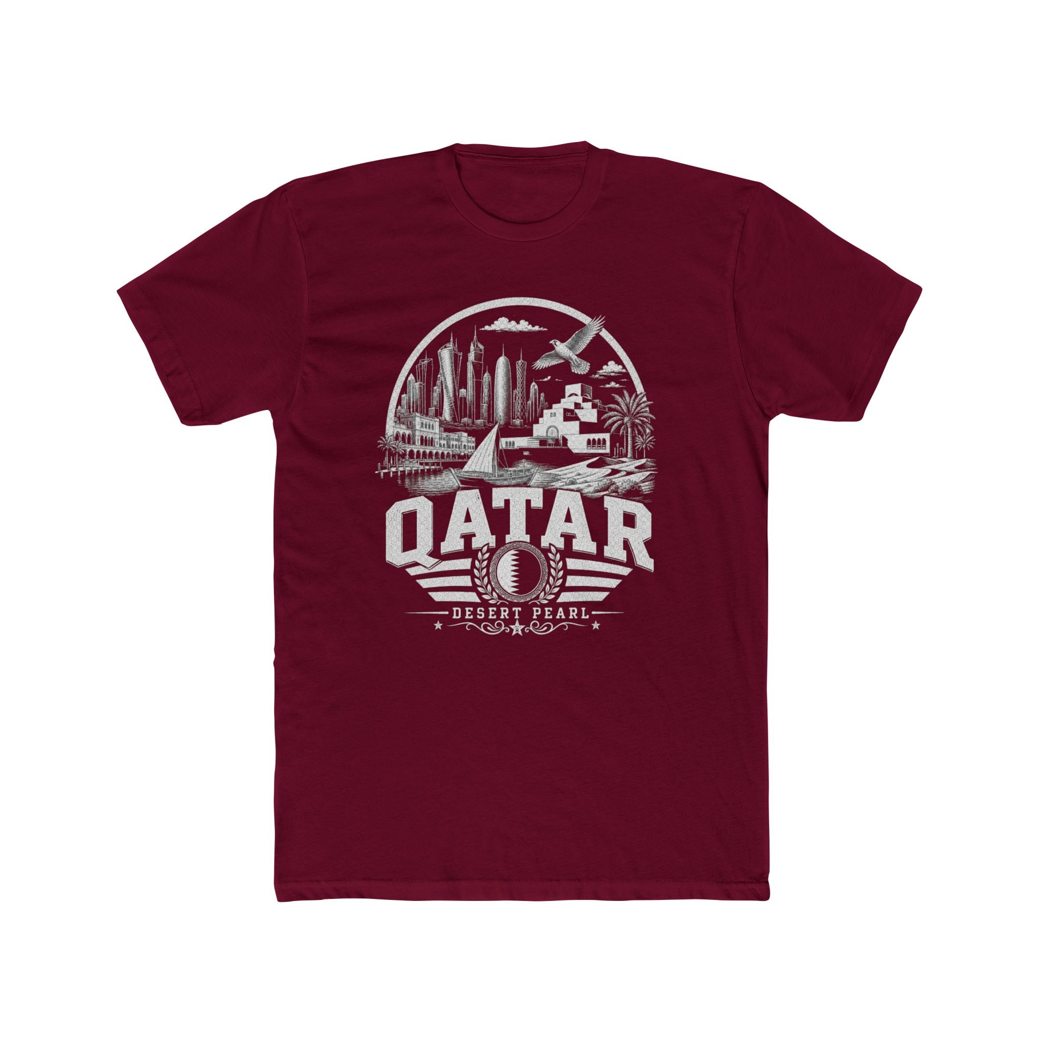 Camiseta Masculina Qatar Desert Pearl