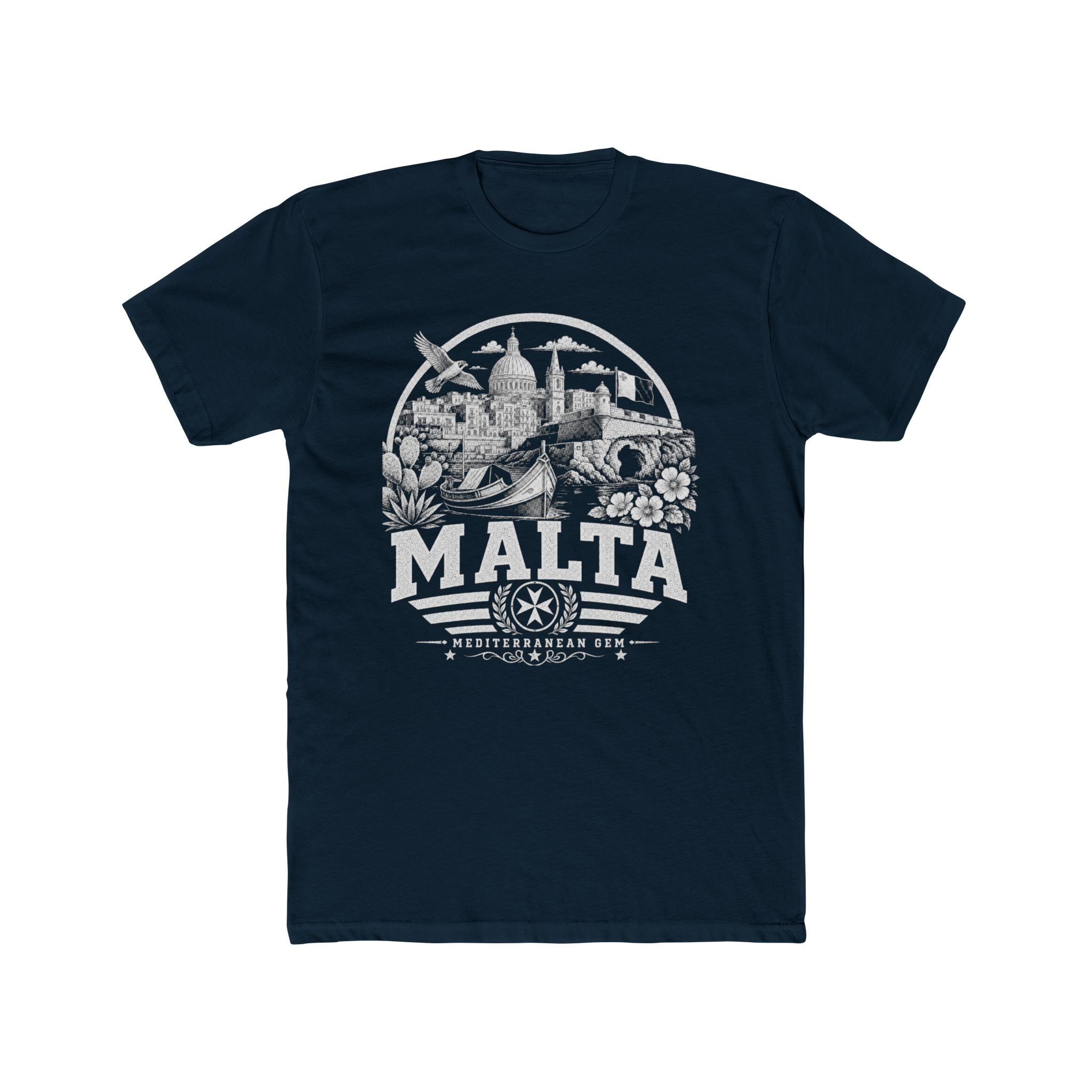 Malta vintage landmarks men's tee — iconic landmark design | Nameshi Destinations (view 12)