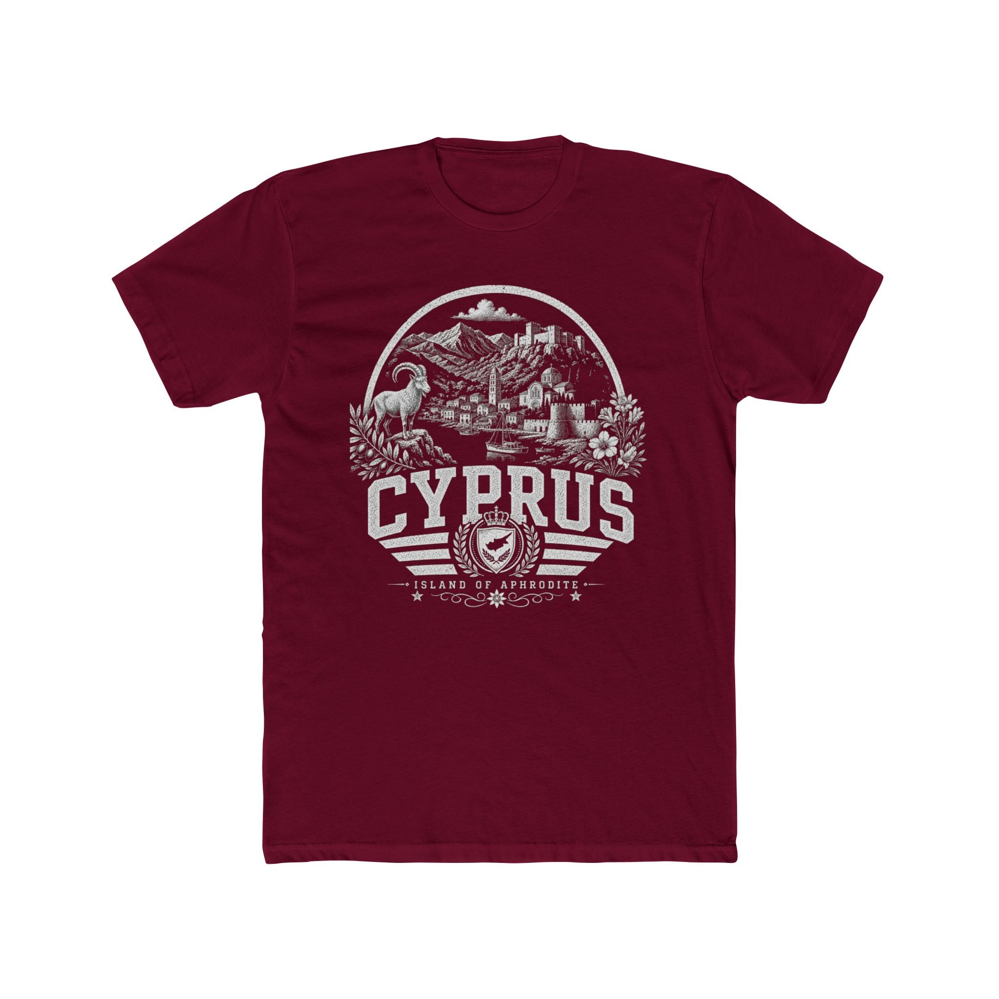 Cyprus vintage landmarks men's tee — iconic landmark design | Nameshi Destinations (view 14)