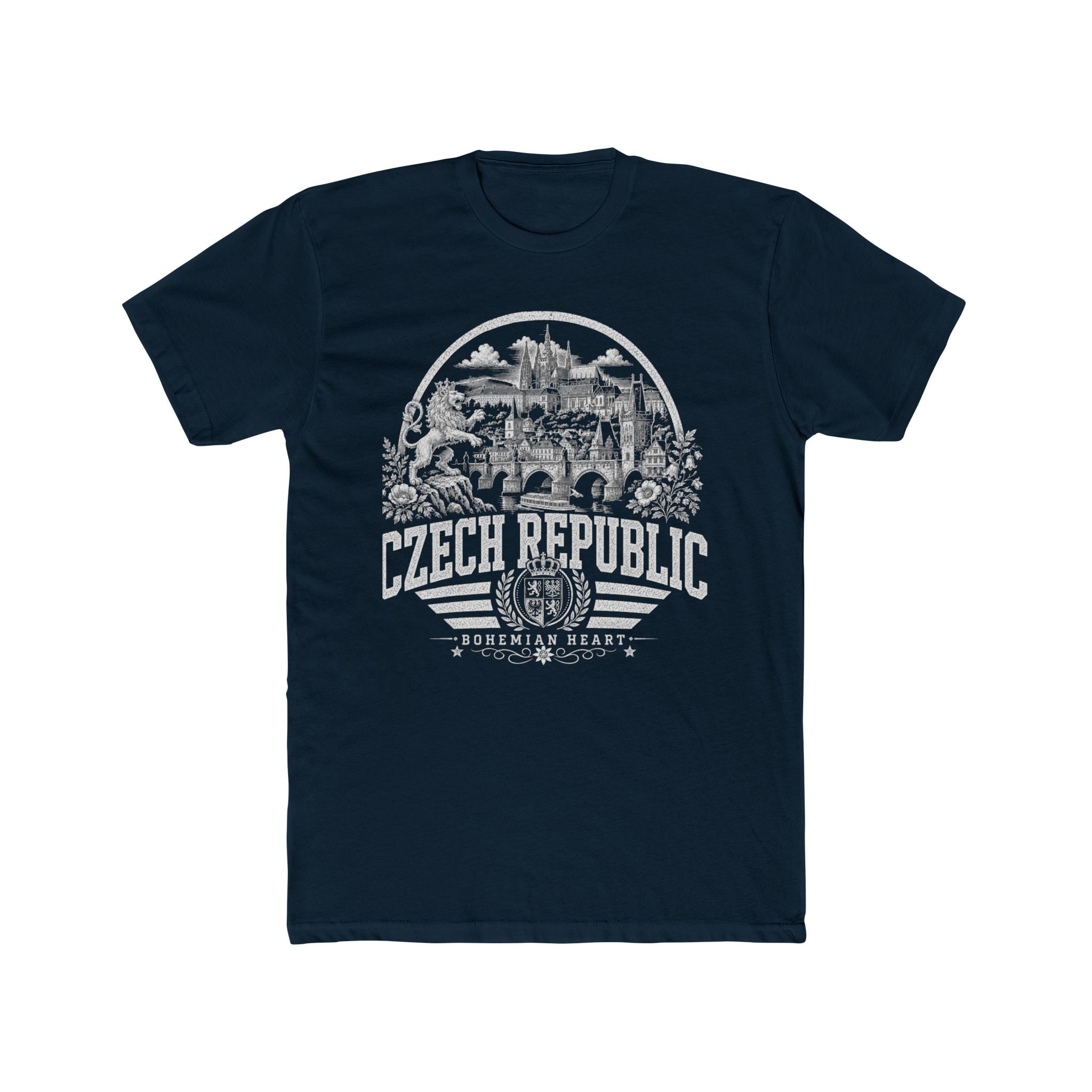 Czech Republic vintage landmarks men's tee — iconic landmark design | Nameshi Destinations (view 12)