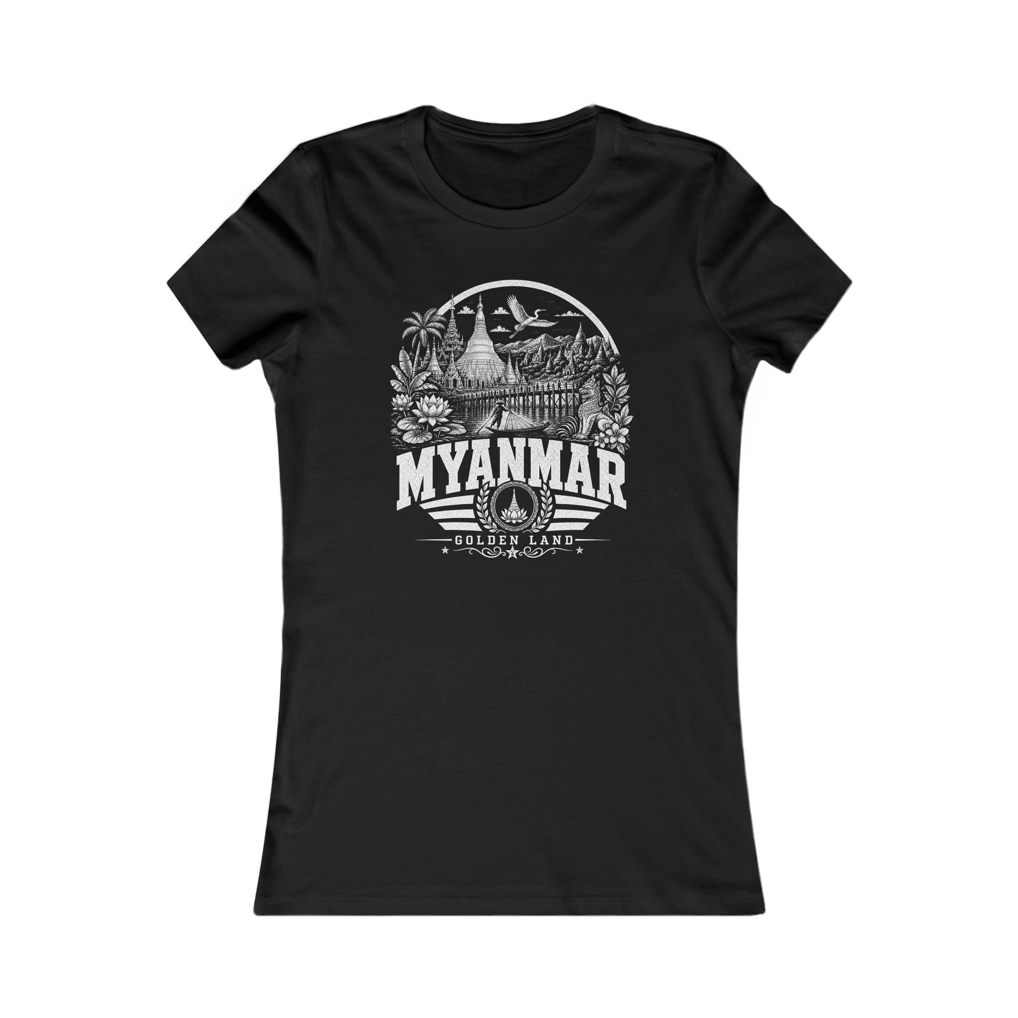 Camiseta feminina Myanmar Golden Land