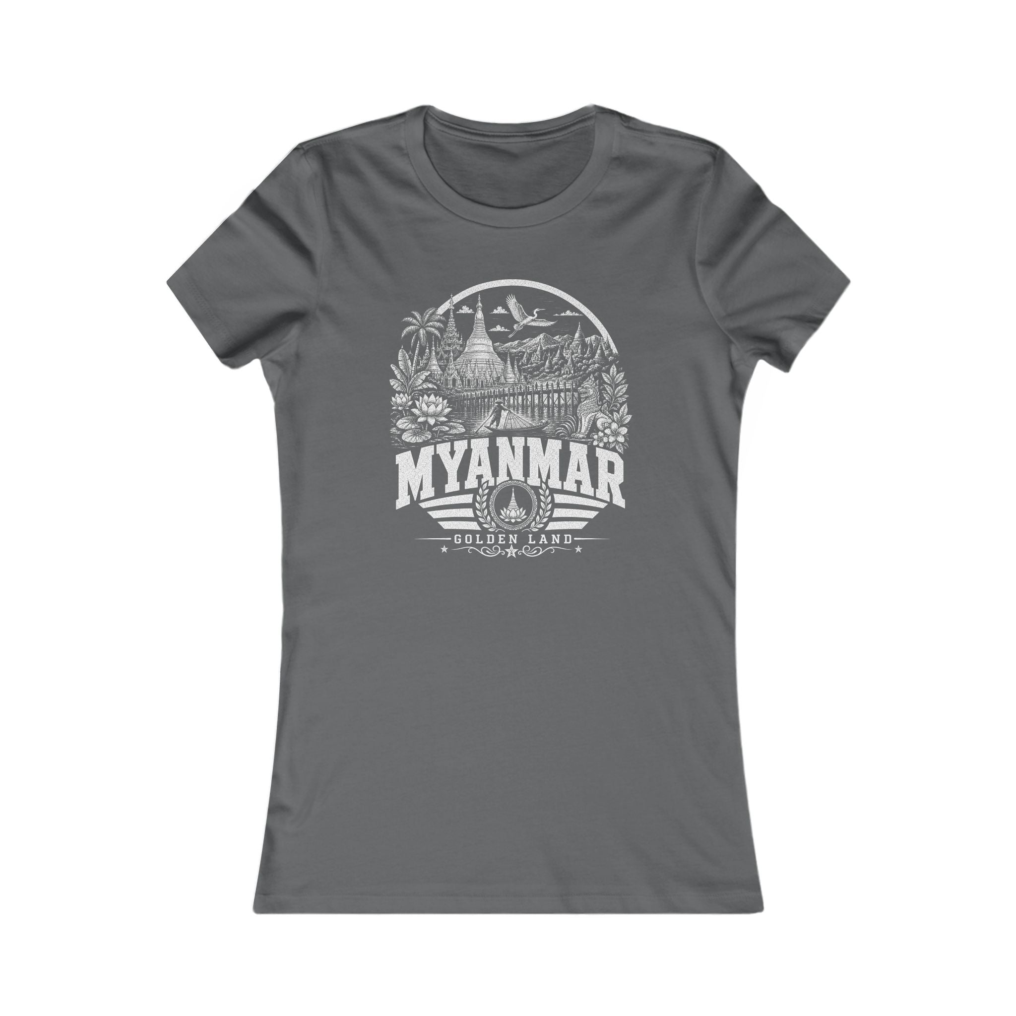 Camiseta feminina Myanmar Golden Land
