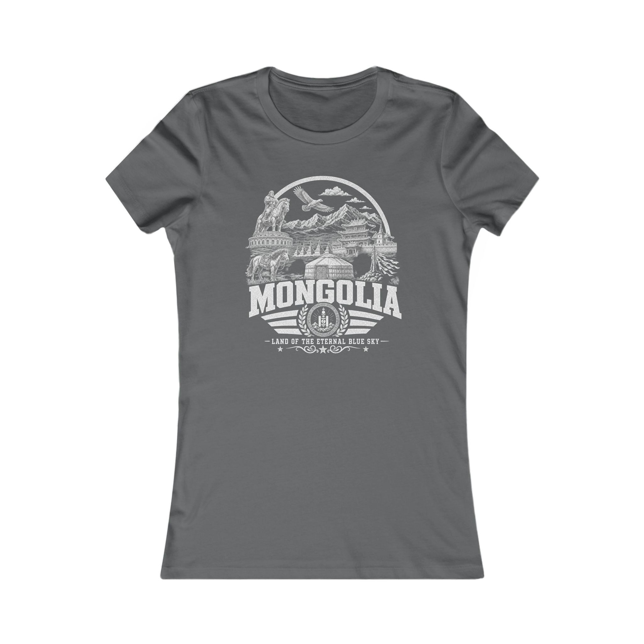 Mongolia, tierra del cielo azul eterno, camiseta de mujer