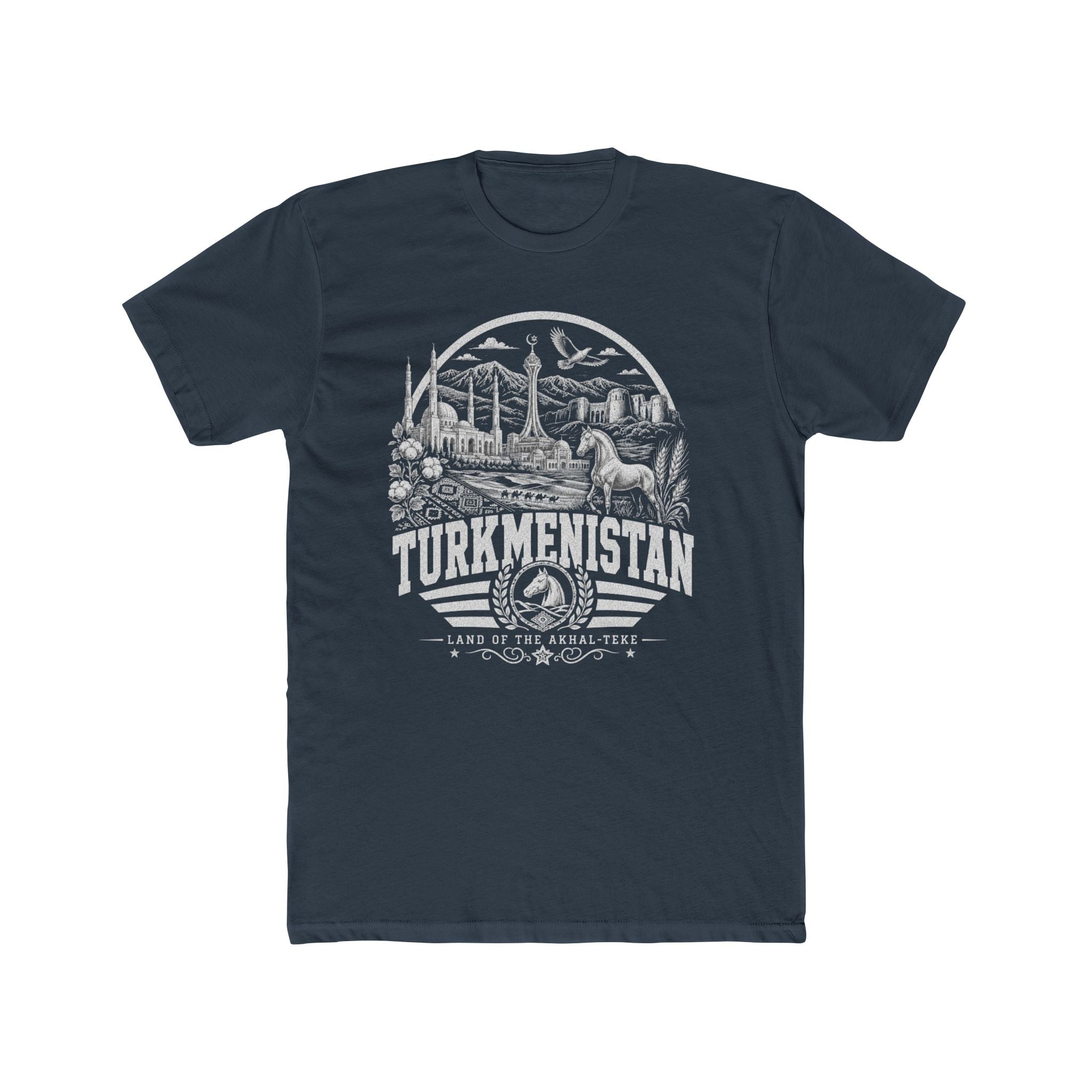 Turcomenistão, Terra do Akhal-Teke - Camiseta Masculina