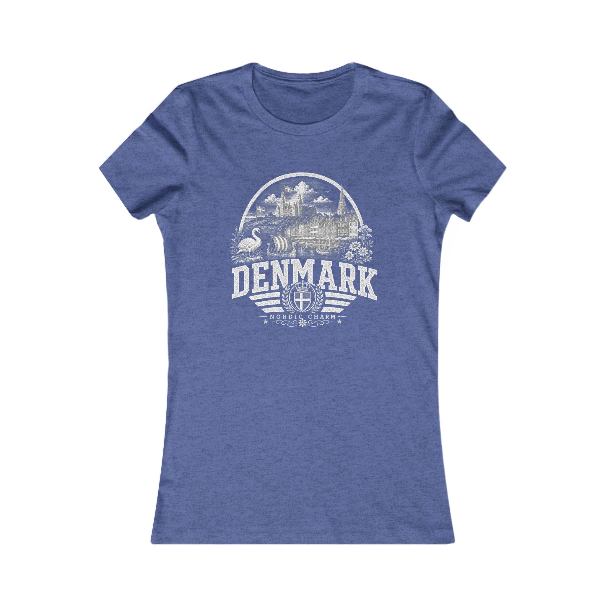 Denmark vintage landmarks women's tee — iconic landmark design | Nameshi Destinations (view 13)