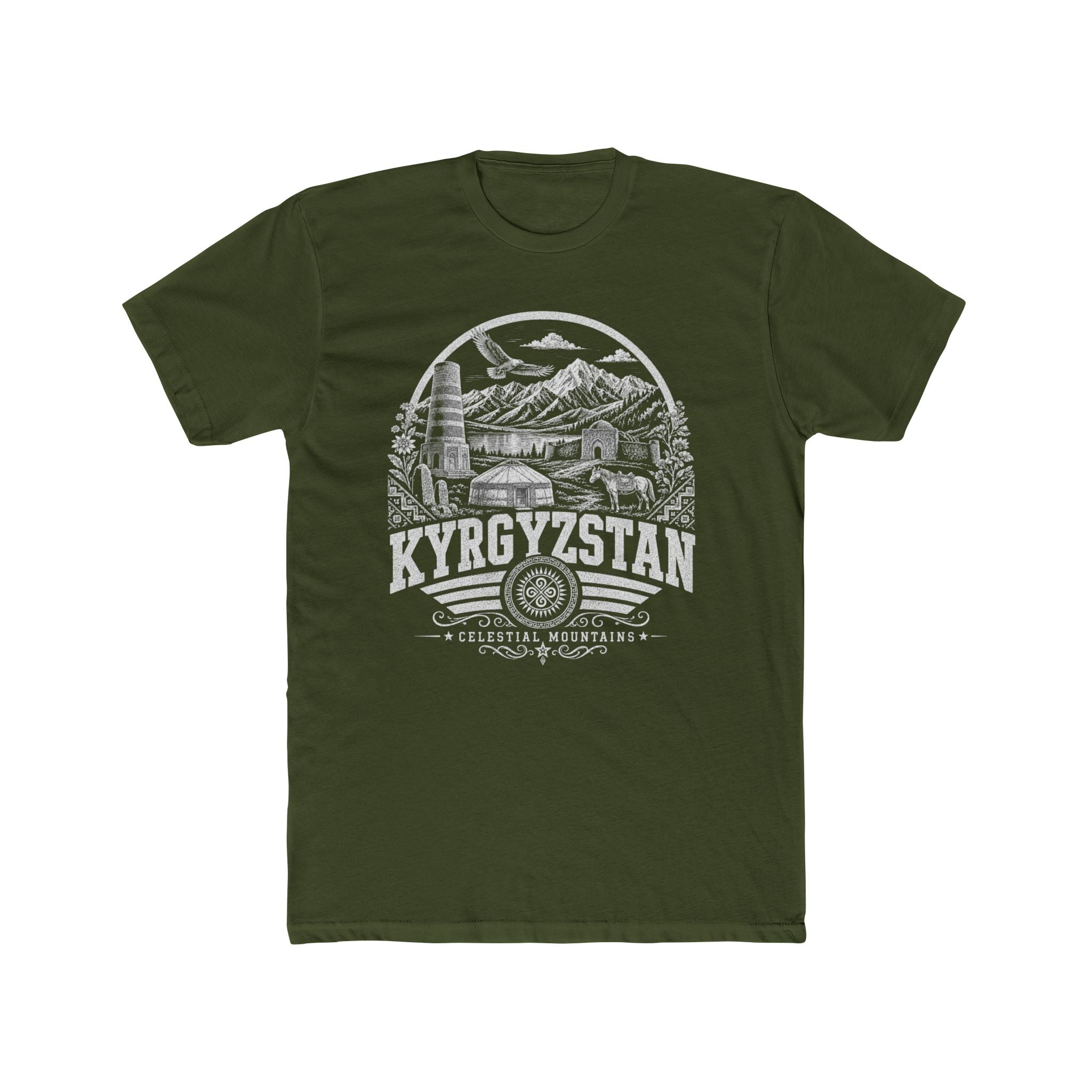 Camiseta Masculina Montanhas Celestiais do Quirguistão