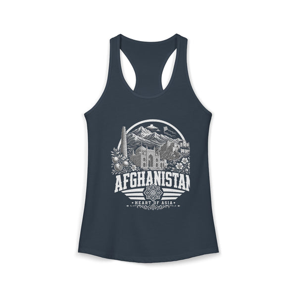 Camiseta de tirantes para mujer "Corazón de Asia" de Afganistán