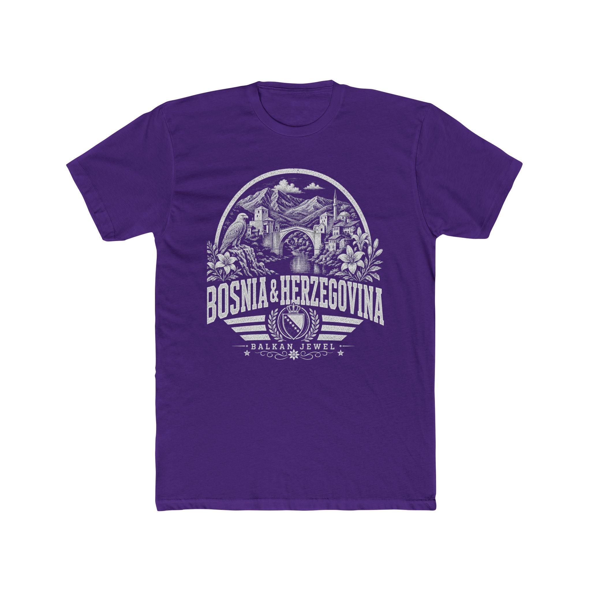 Bosnia & Herzegovina vintage landmarks men's tee — iconic landmark design | Nameshi Destinations (view 13)