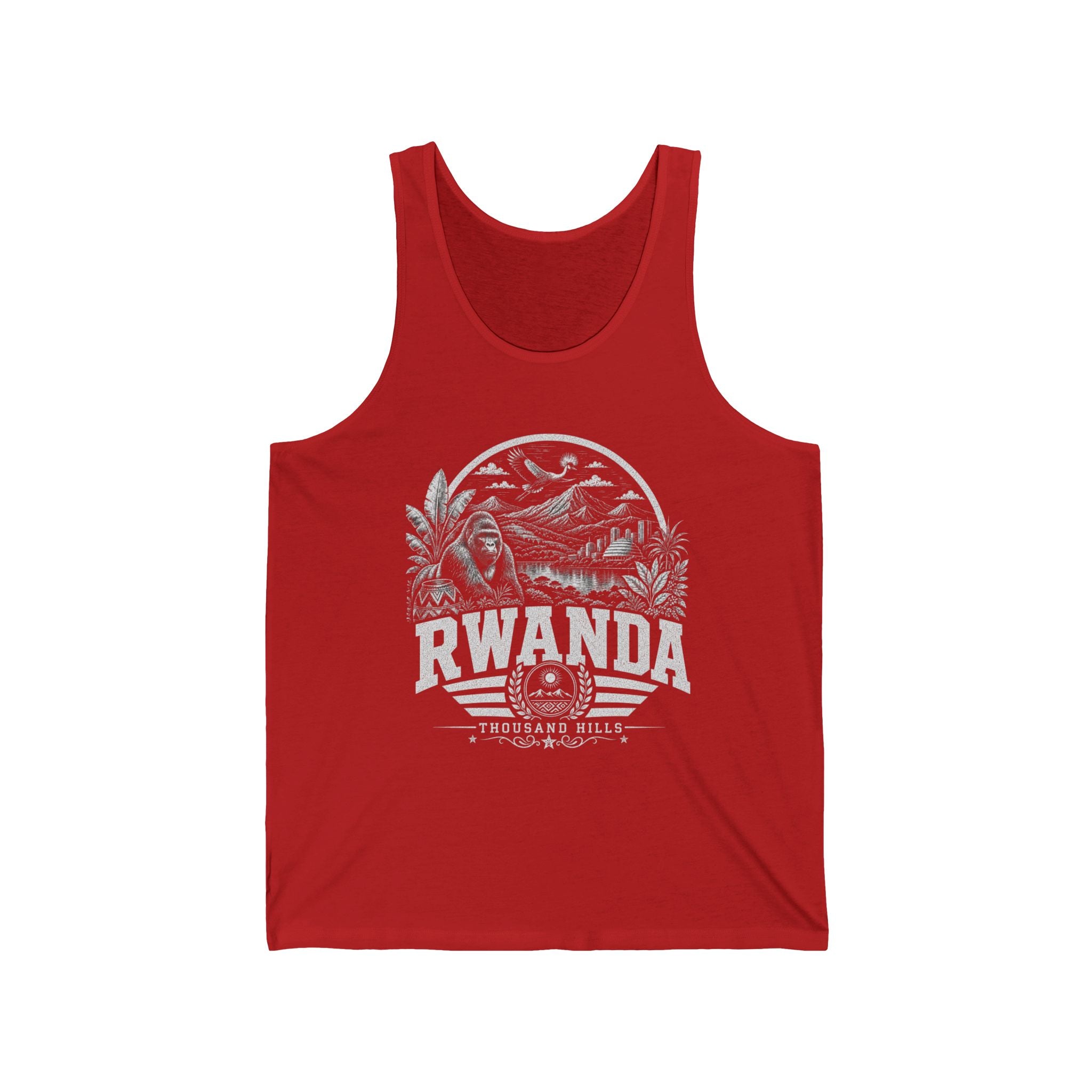 USA vintage landmarks men's tank top — iconic landmark design | Nameshi Destinations (view 7)