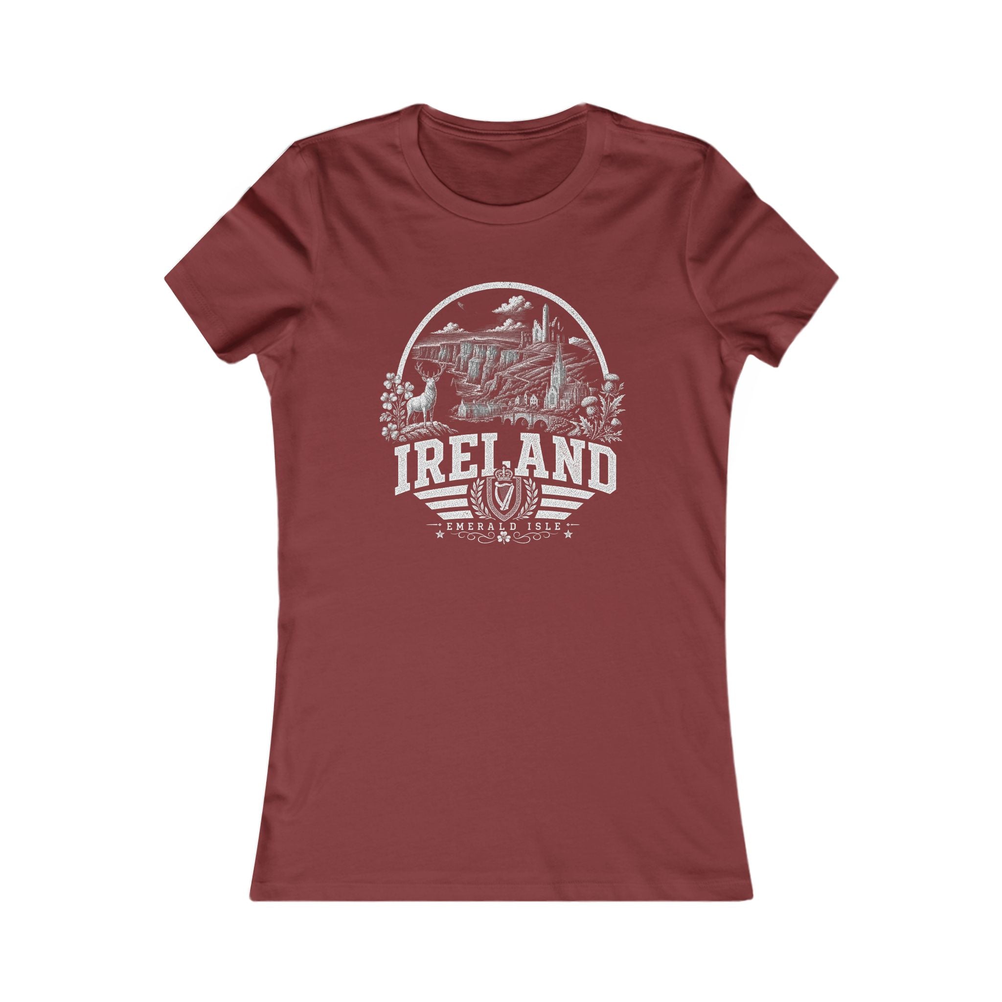 Ireland vintage landmarks women's tee — iconic landmark design | Nameshi Destinations (view 15)