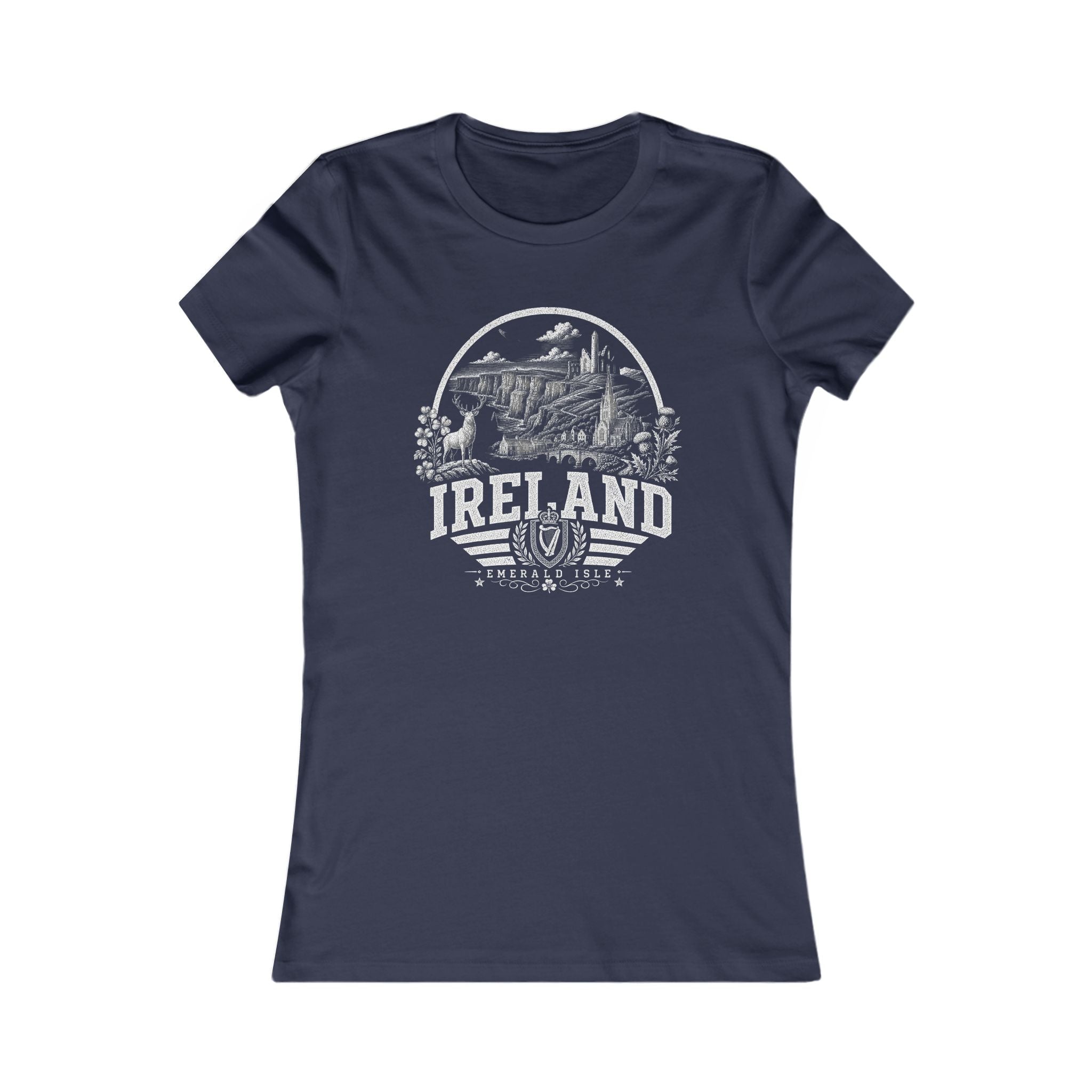 Ireland vintage landmarks women's tee — iconic landmark design | Nameshi Destinations (view 5)