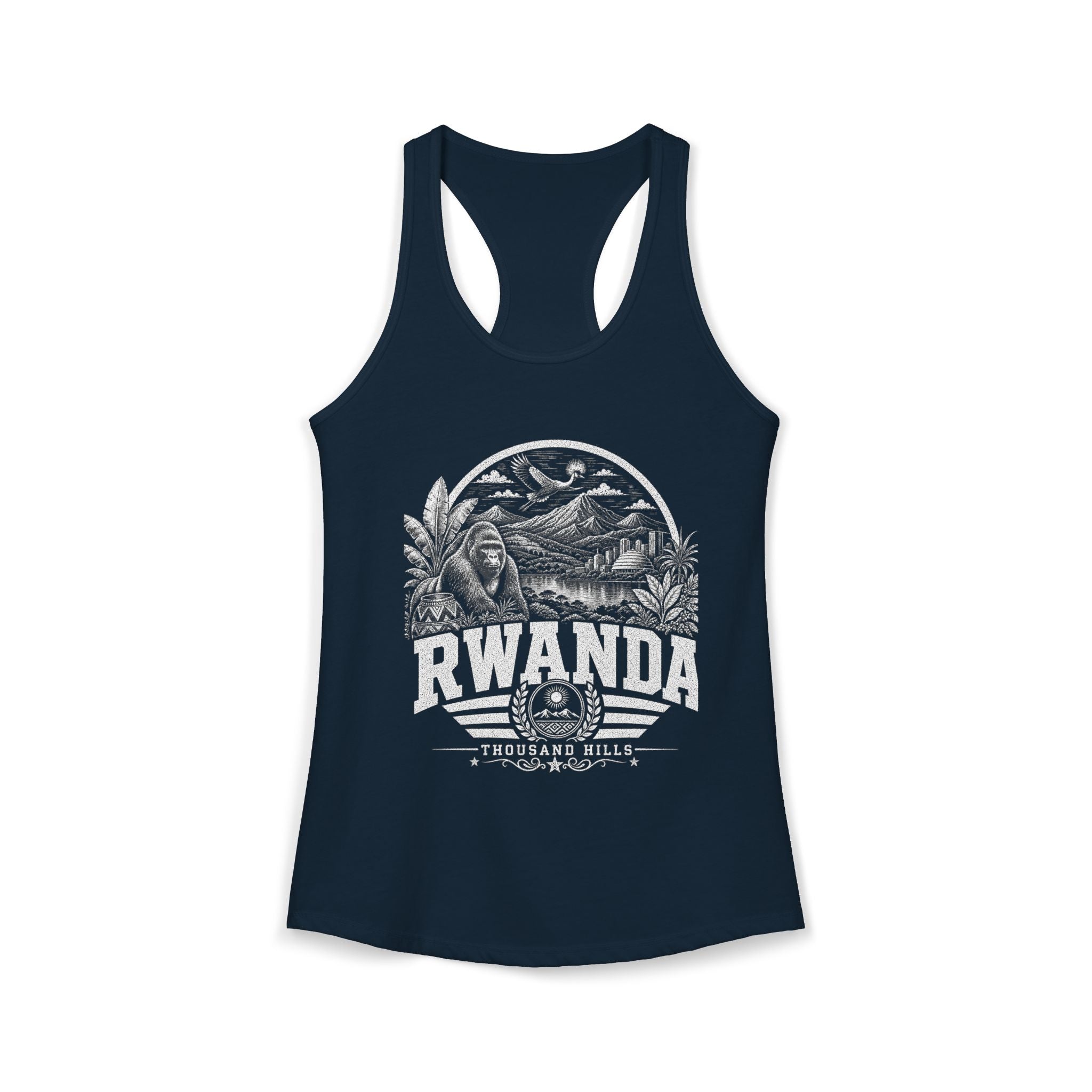 USA vintage landmarks tank top — iconic landmark design | Nameshi Destinations (view 7)
