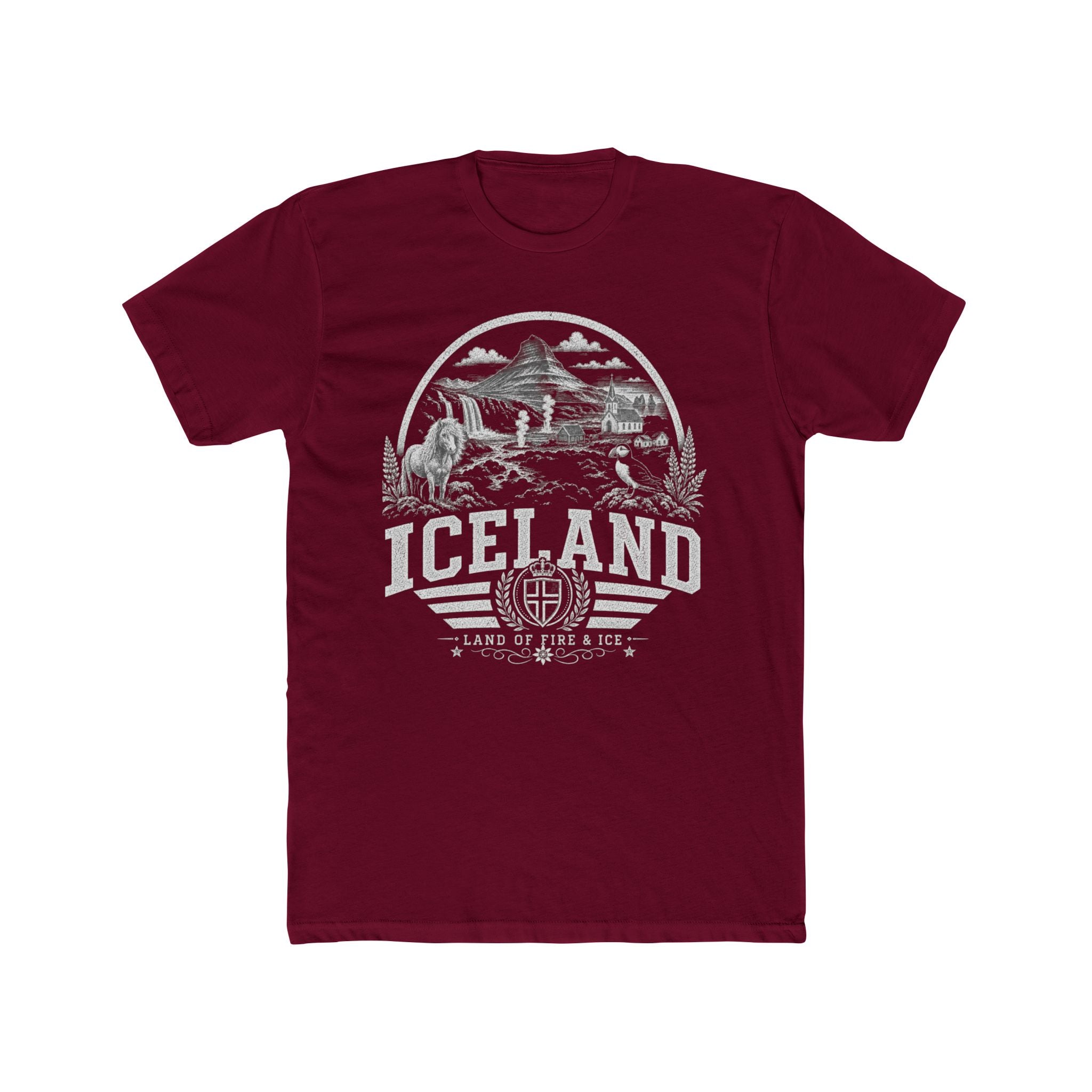 Iceland vintage landmarks men's tee — iconic landmark design | Nameshi Destinations (view 14)