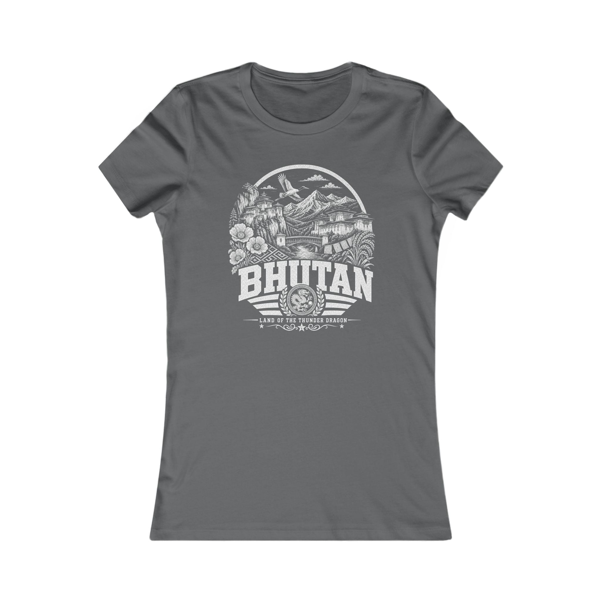 Camiseta Feminina Butão Terra do Dragão Trovão