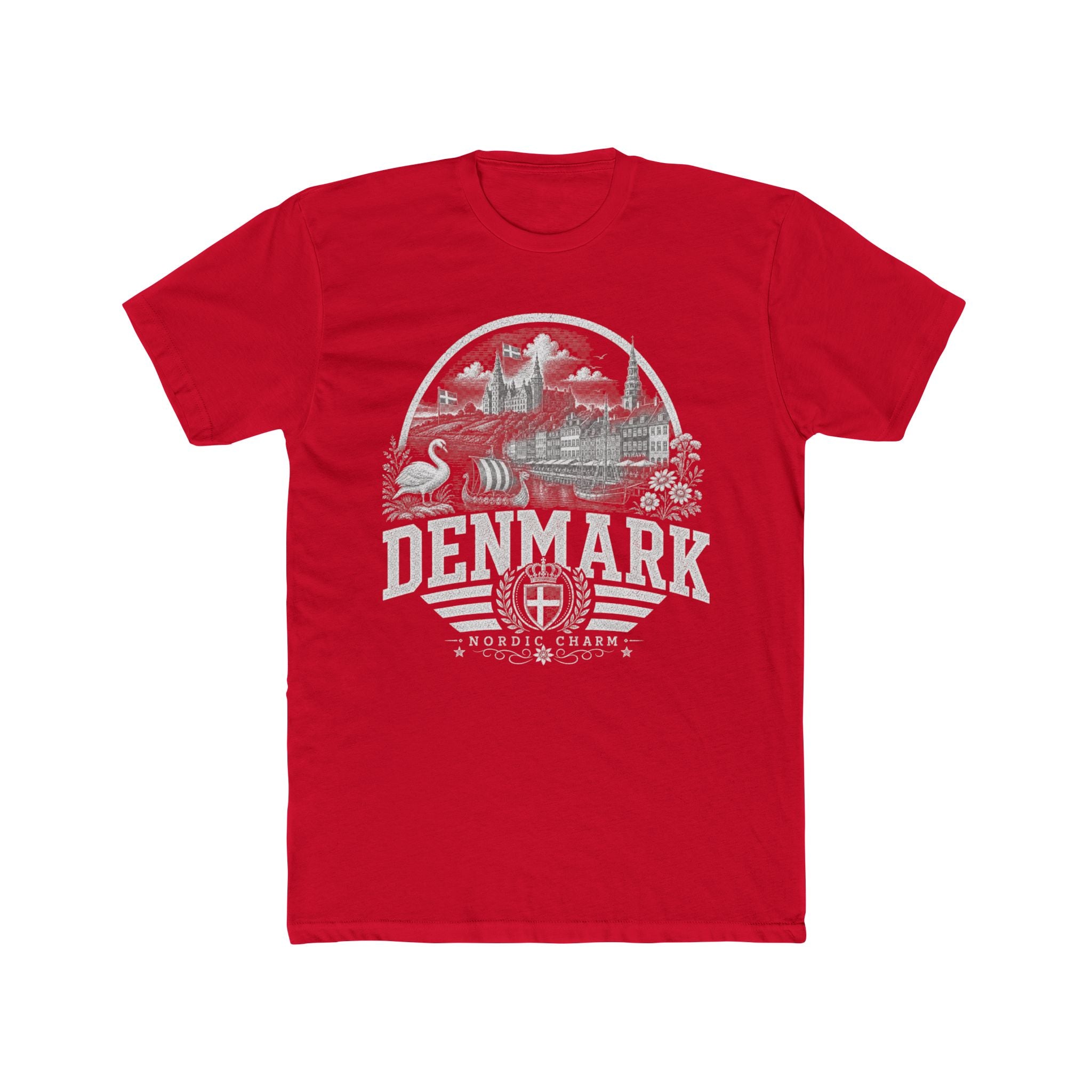 Denmark vintage landmarks men's tee — iconic landmark design | Nameshi Destinations (view 15)