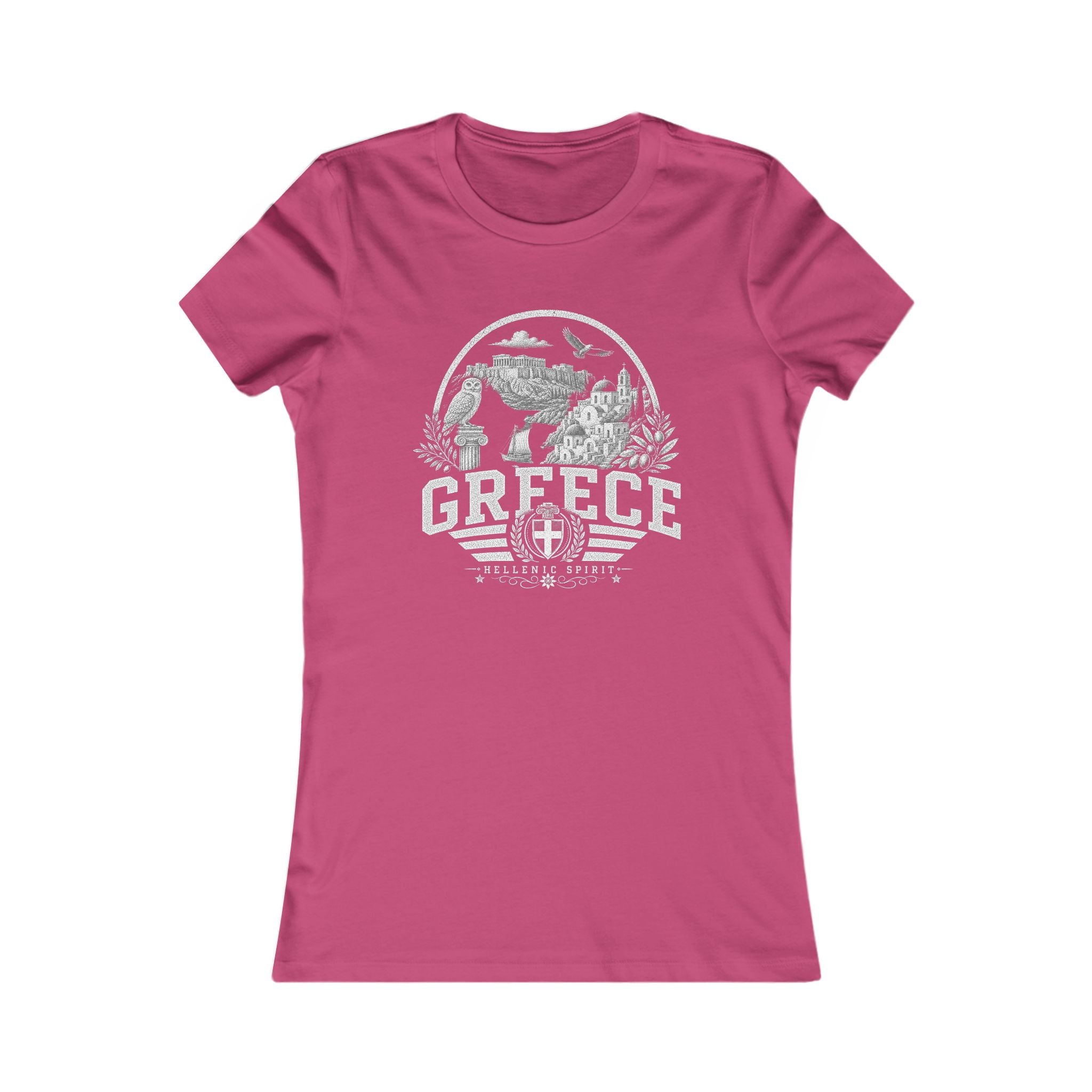 Greece vintage landmarks women's tee — iconic landmark design | Nameshi Destinations (view 16)