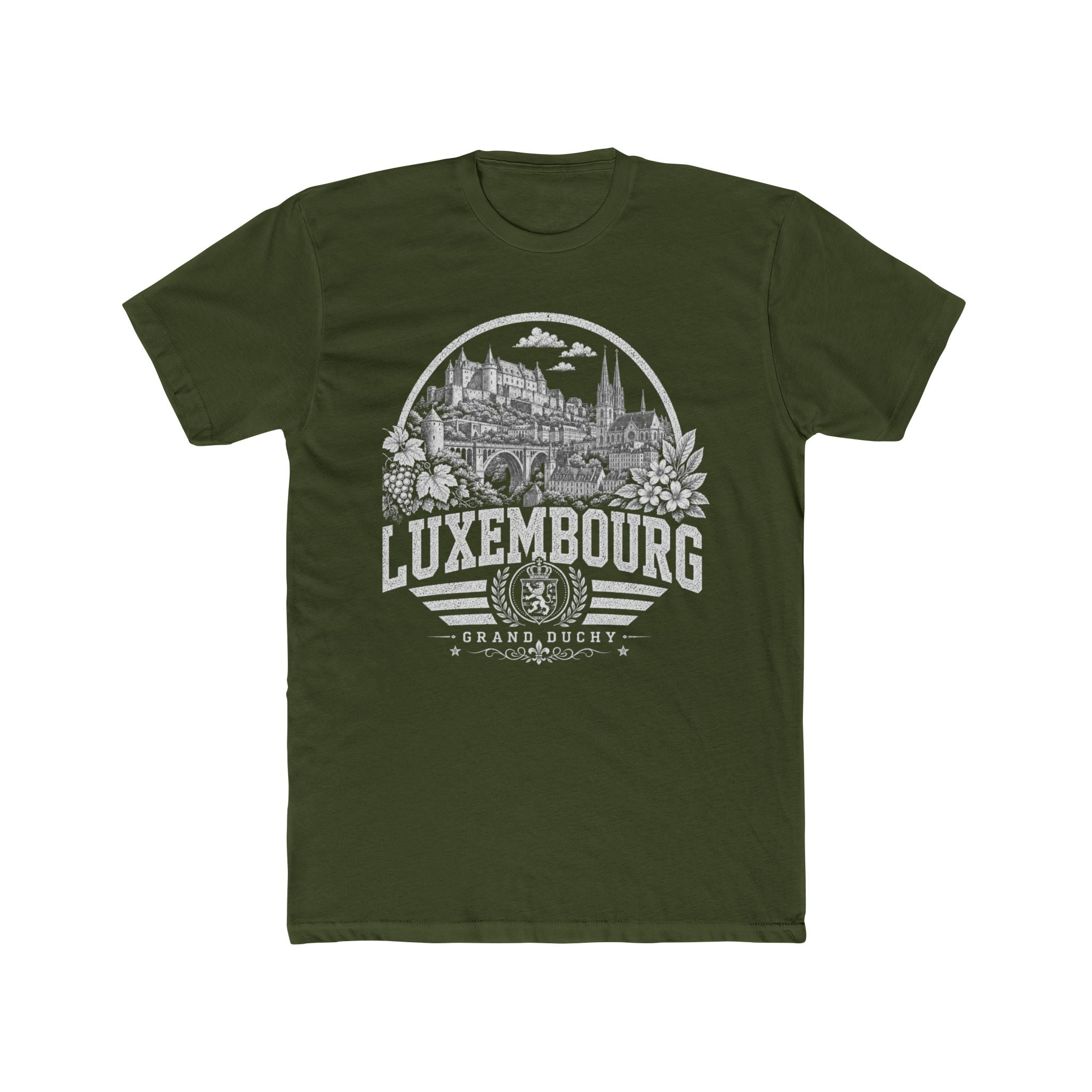 Luxembourg vintage landmarks men's tee — iconic landmark design | Nameshi Destinations (view 4)